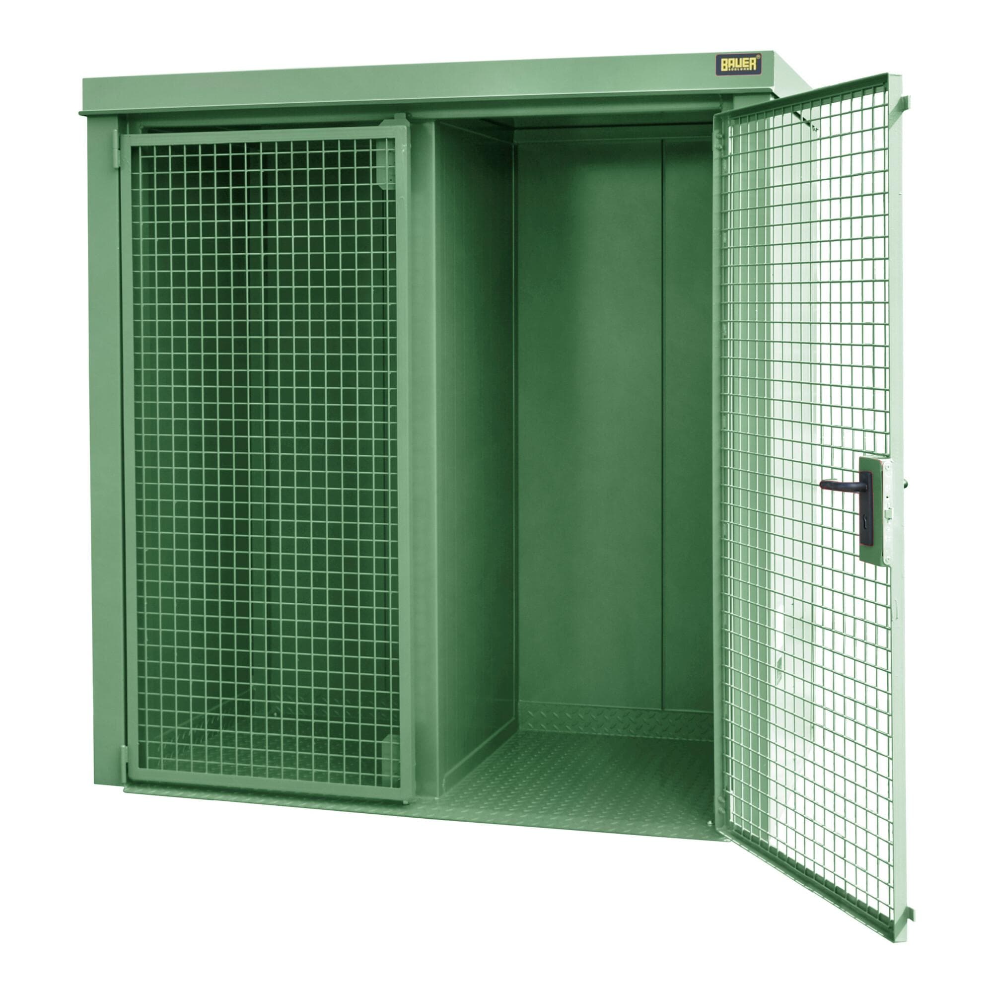 Bauer Südlohn Gasflaschen-Container GFC-B/W M1 lackiert Resedagrün