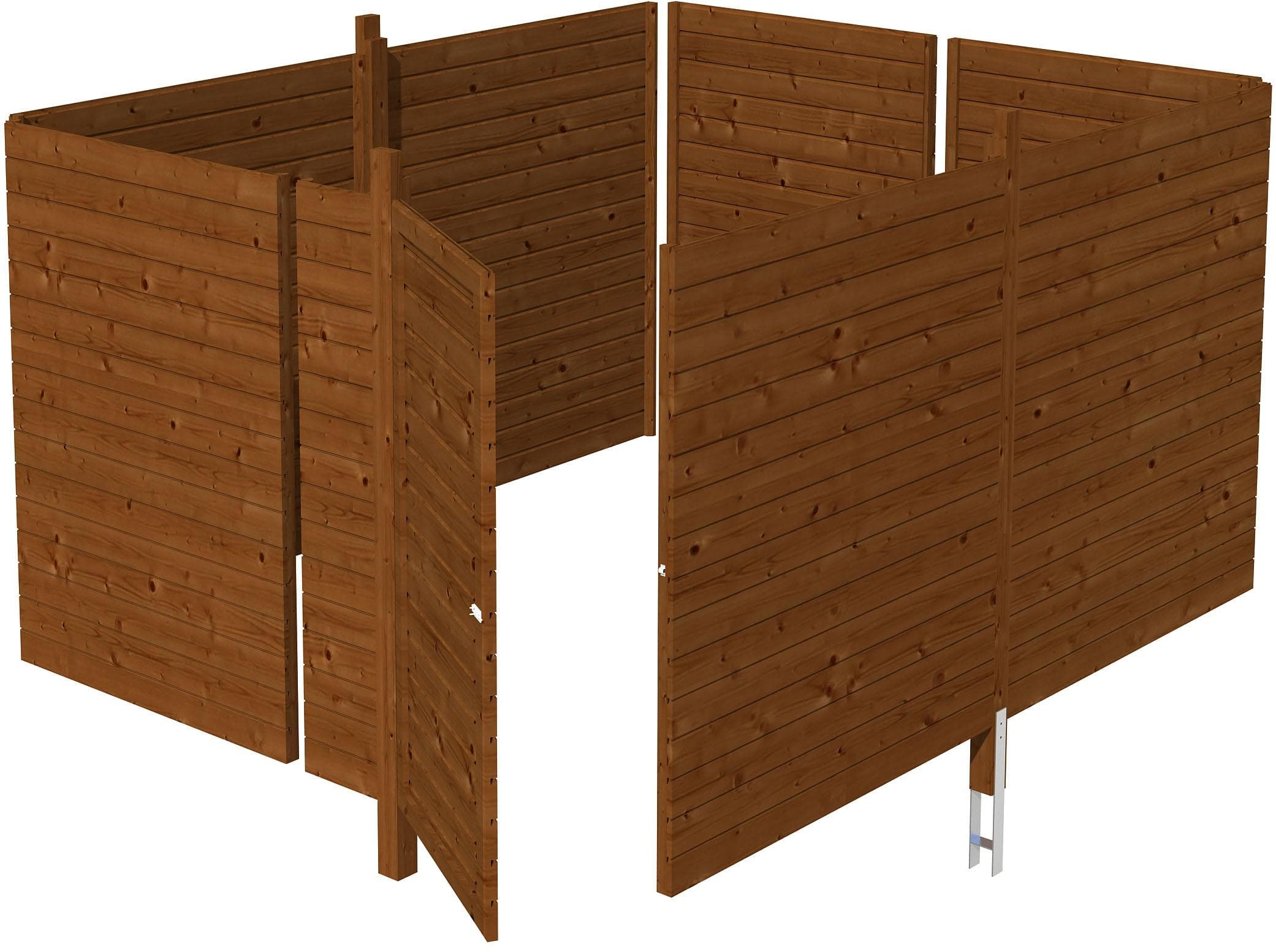 Carport-Geräteraum SKANHOLZ "Abstellraum C4" Braun Holzwerkstoff