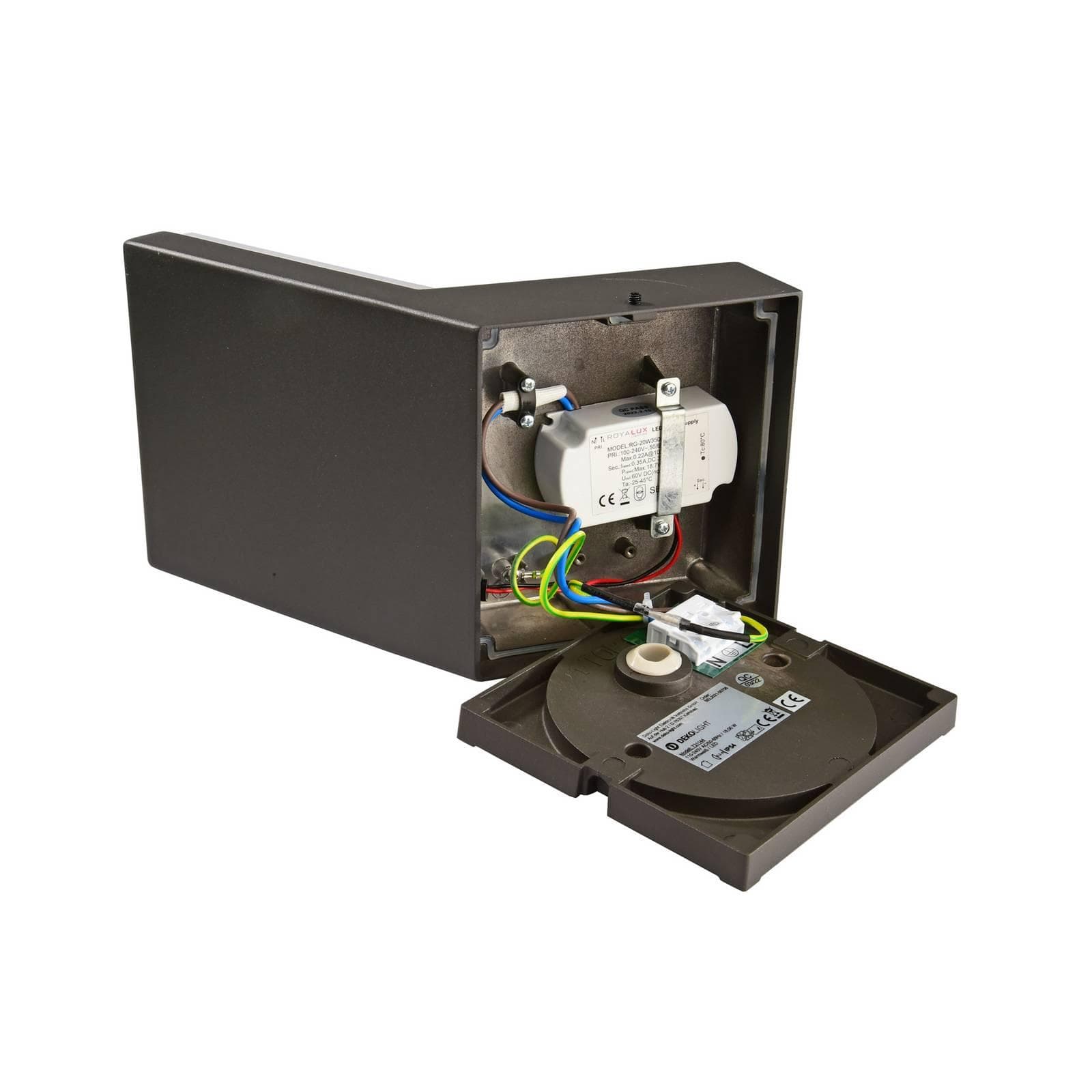 Deko-Light LED-Außenwandleuchte Tucanae Metall Dunkelgrau