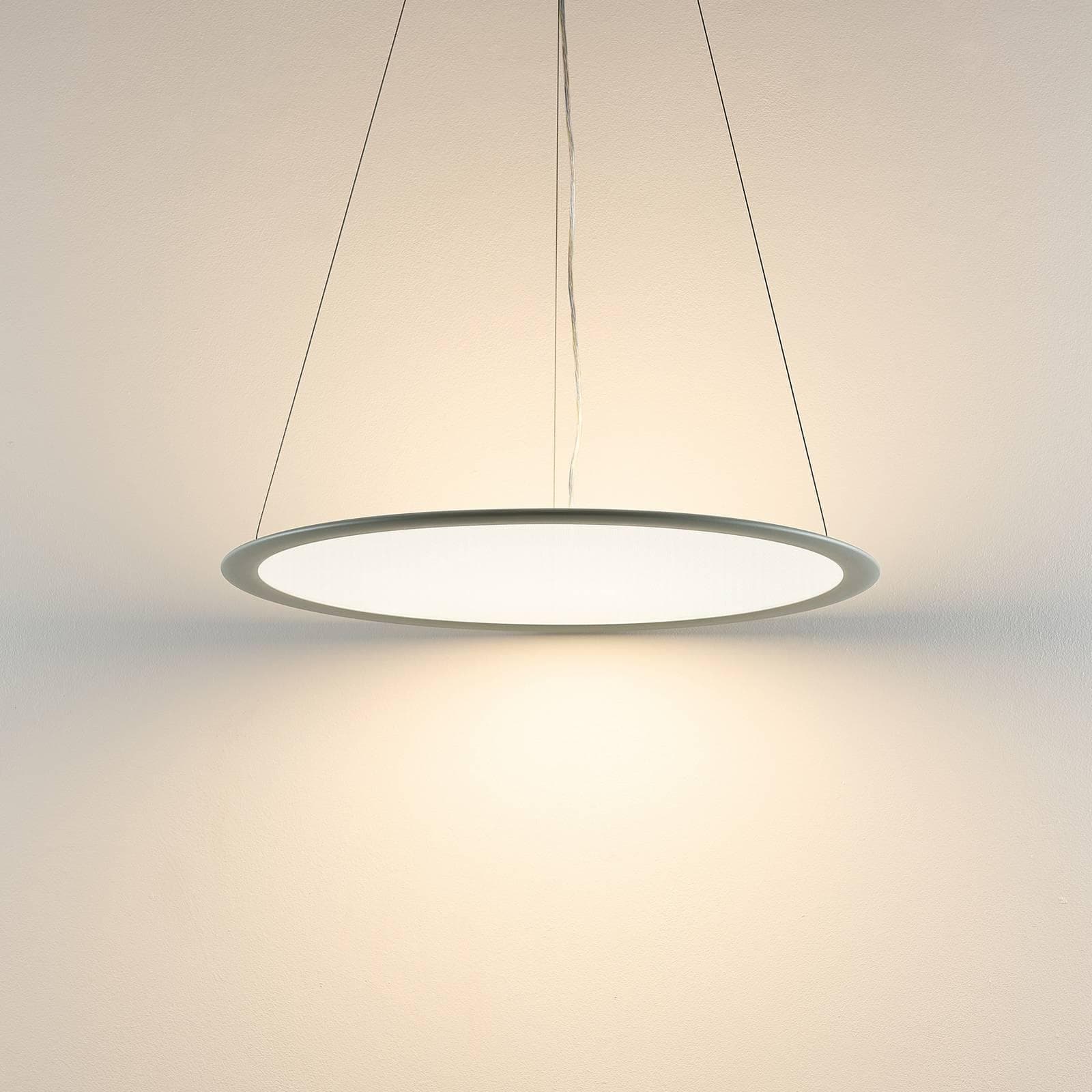 LED-Hängelampe PANEL, grau, Aluminium, dimmbar, 50 W