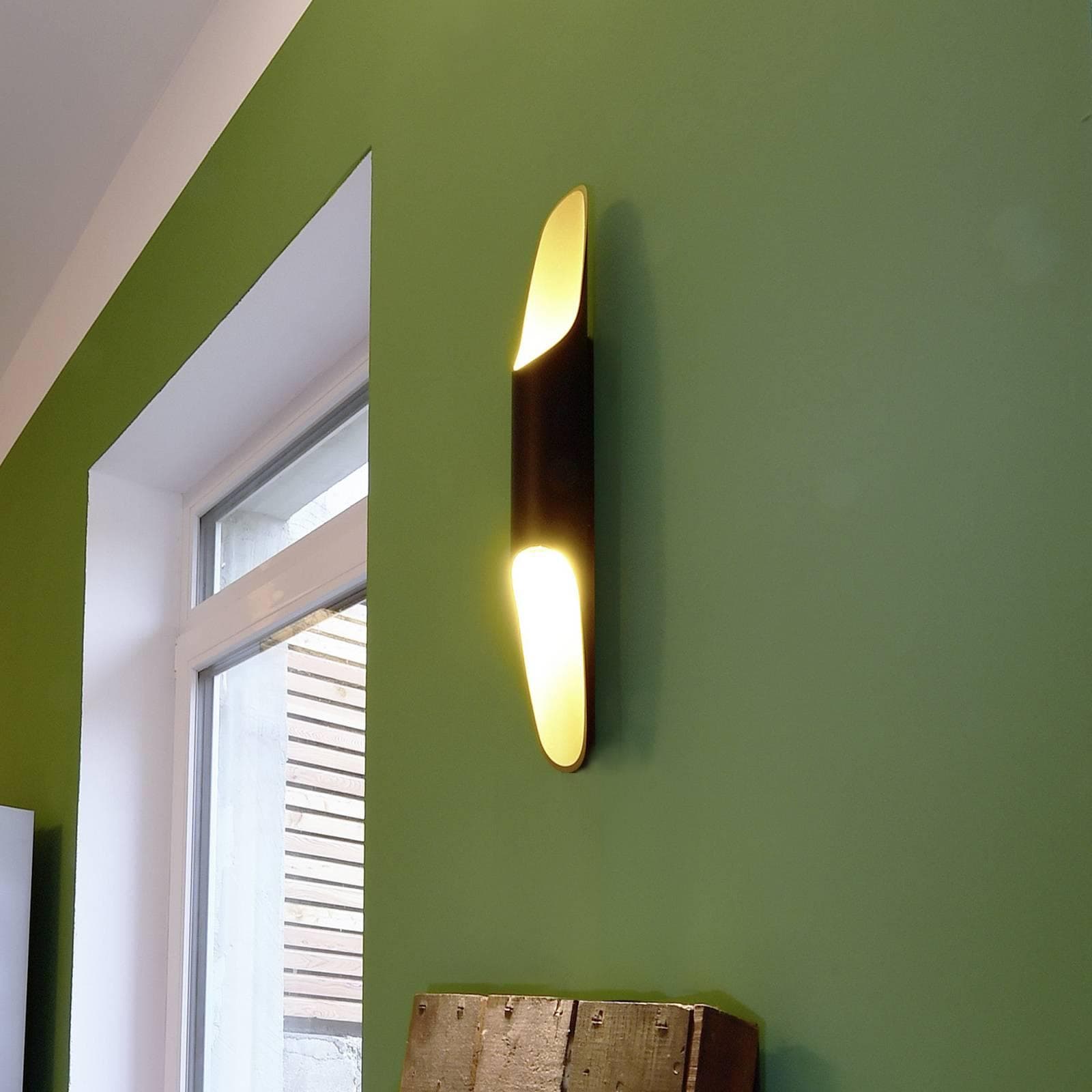 LED-Wandleuchte Apodis Schwarz/Gold Aluminium Deko-Light