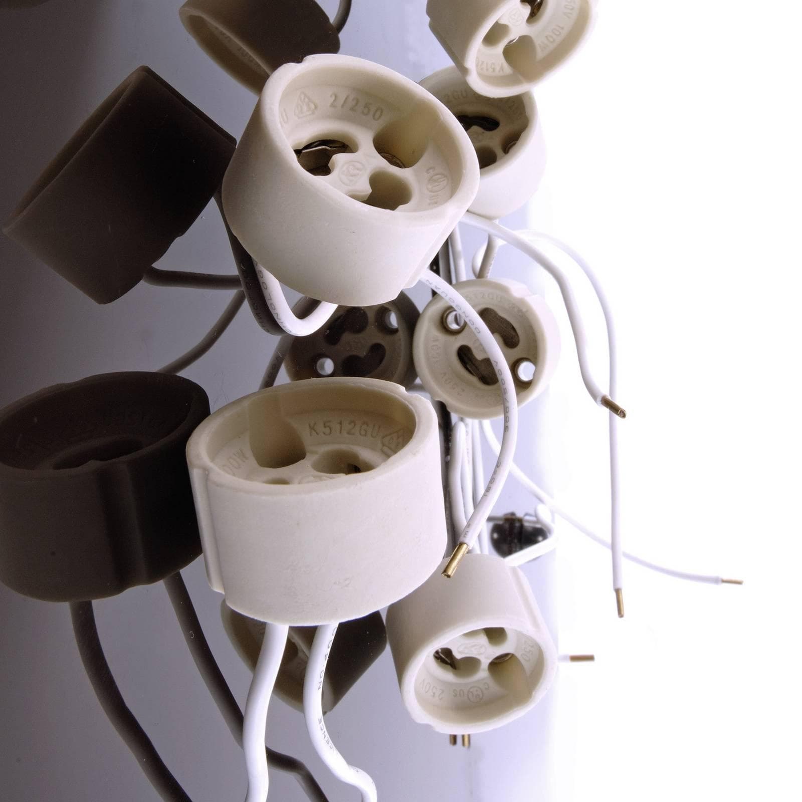 Deko-Light GU10-Fassung Keramik Weiß 15 cm Kabel