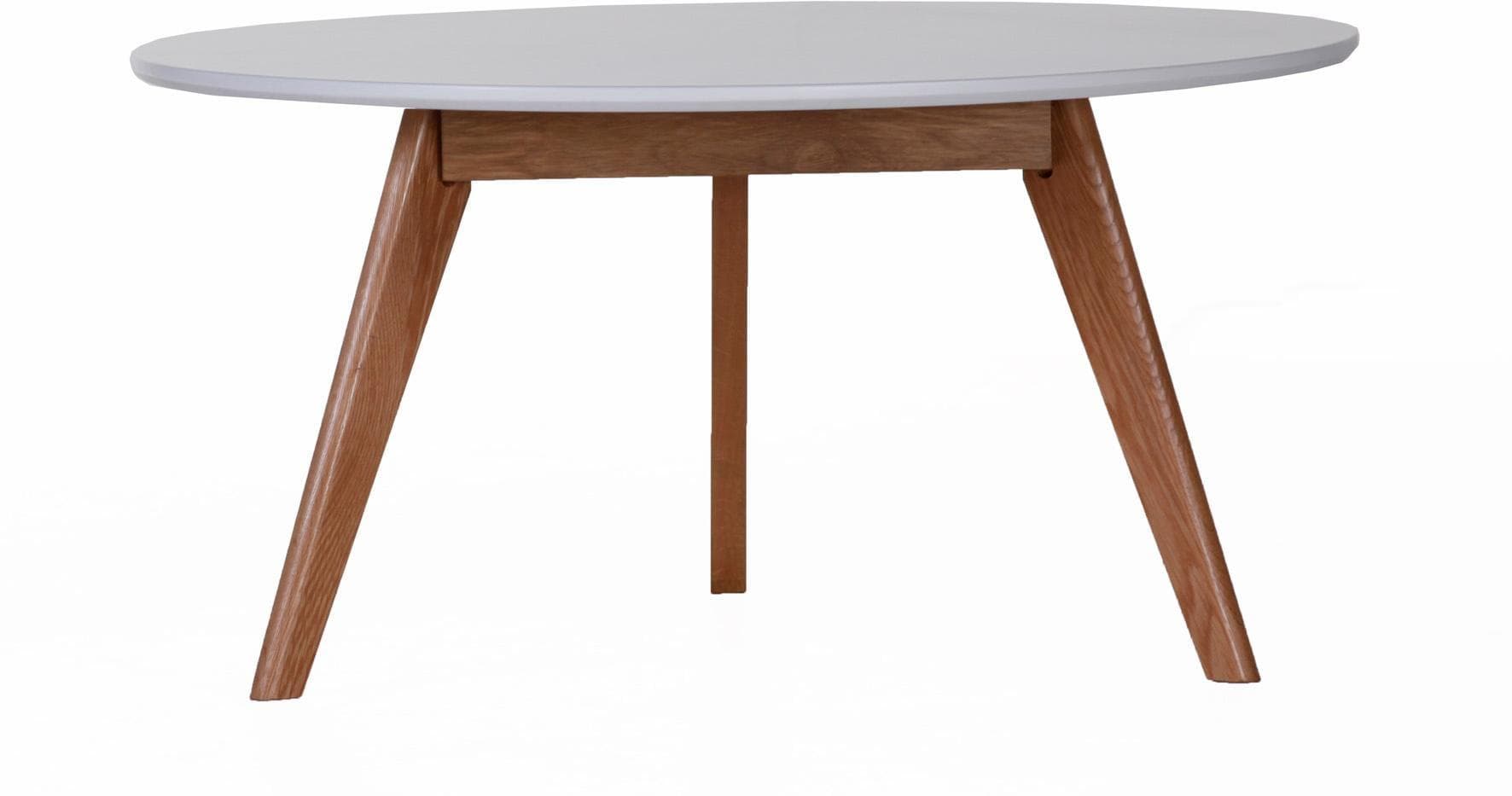 GUTMANN FACTORY Retro Couchtisch Weiß MDF Eiche