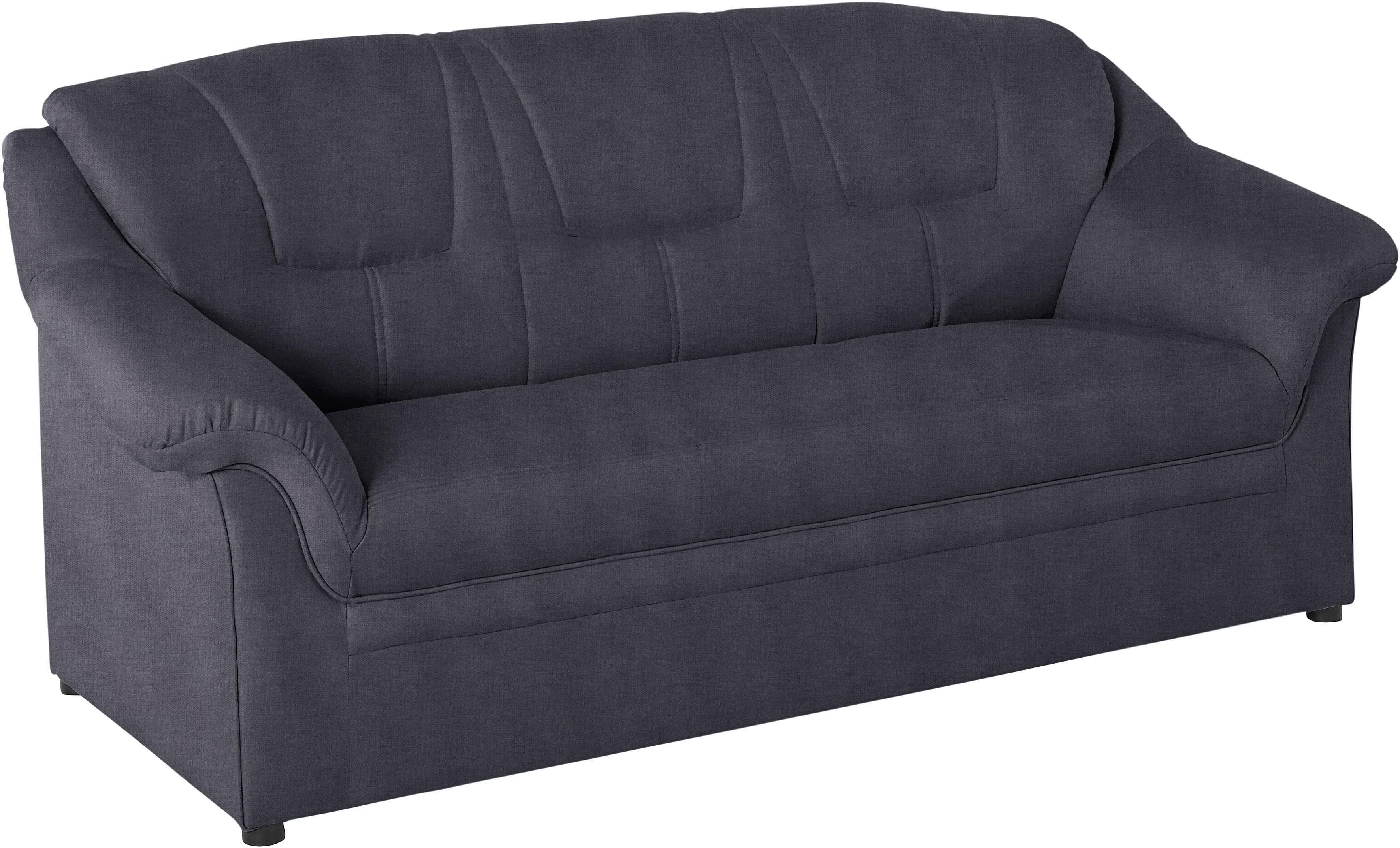 Domo Collection 2,5-Sitzer "Mezia" - Dunkelgrau, Polyätherschaum-Polsterung