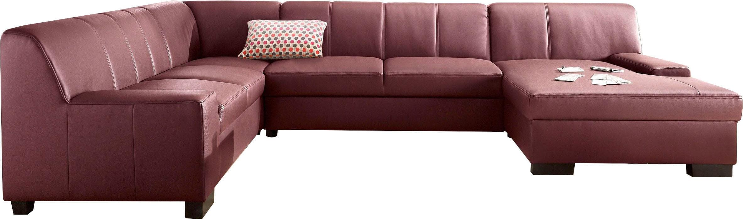 U-förmige Wohnlandschaft mit integrierter Bettfunktion