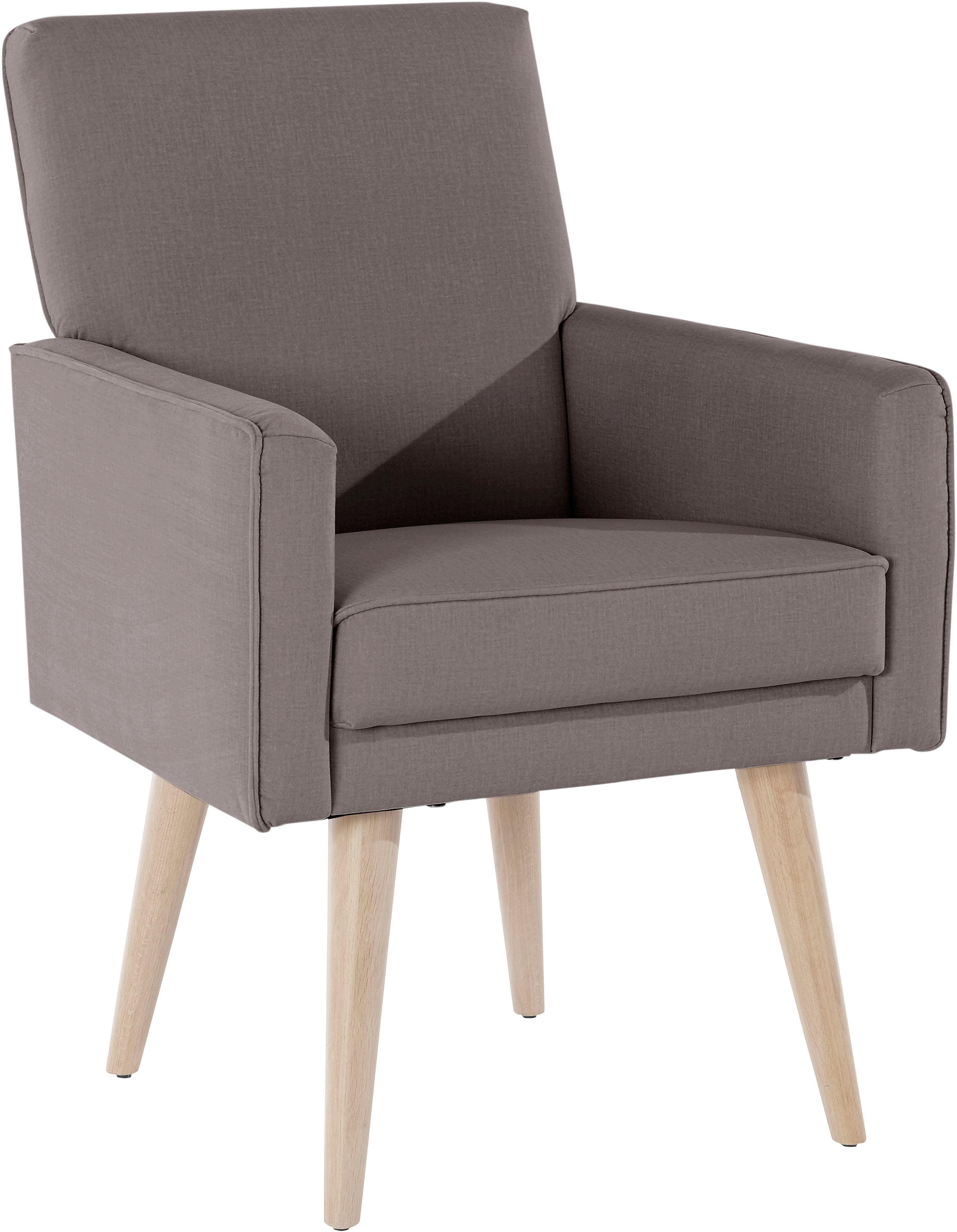EXXPO Loungesessel Lungo Taupe Moderner Samt-Sessel