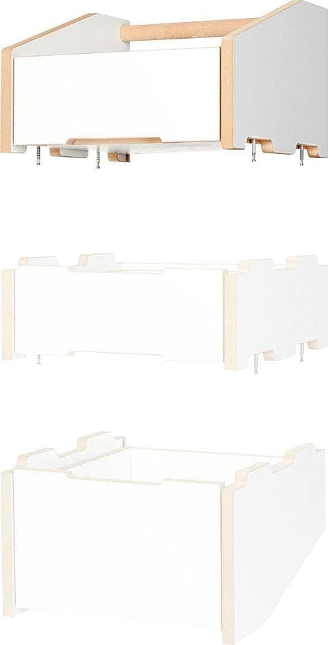 Nachtschrank TOJO Cargo weiß Grundmodul Oberteil 39x40x24,2 cm MDF