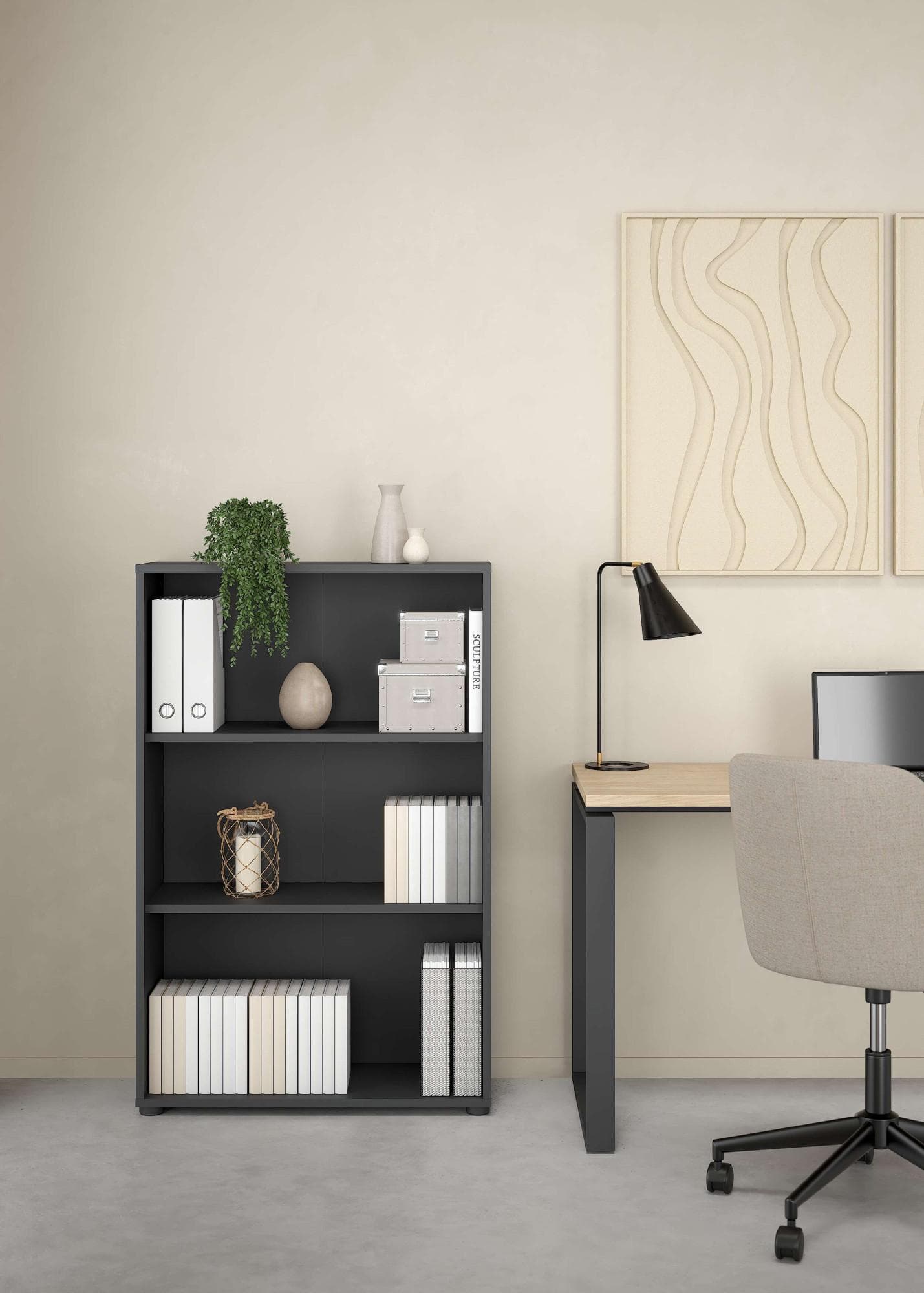 INOSIGN Sign Ablageregal Matt Grau 2 Einlegeböden