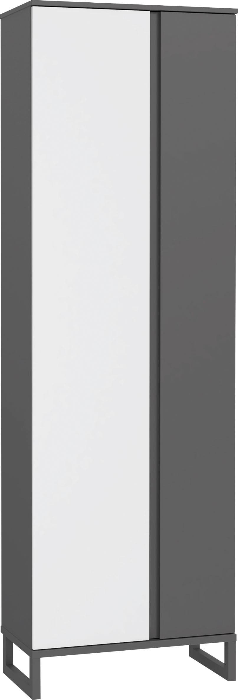 Garderobenschrank FORTE Quayle Grau Moderner Stauraumschrank