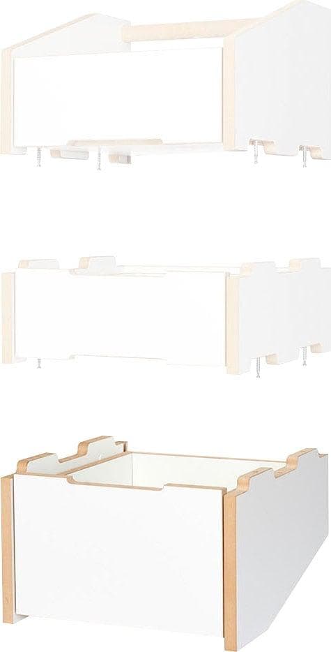 Nachtschrank TOJO Cargo Weiß Grundmodul Unterteil MDF