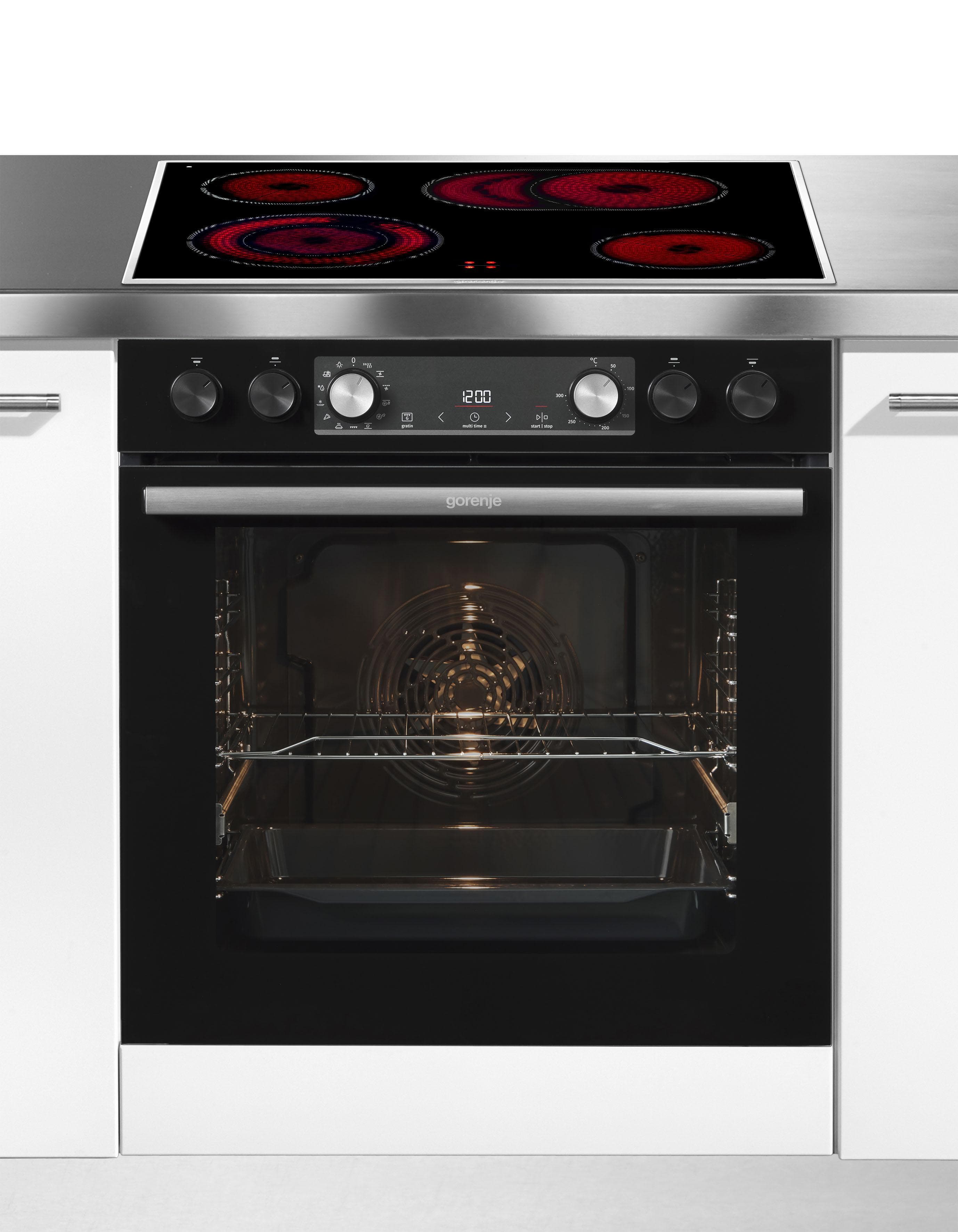 GORENJE Elektro-Herd-Set Black Set 4 Energieeffizienz A (A+++-D) Schwarz