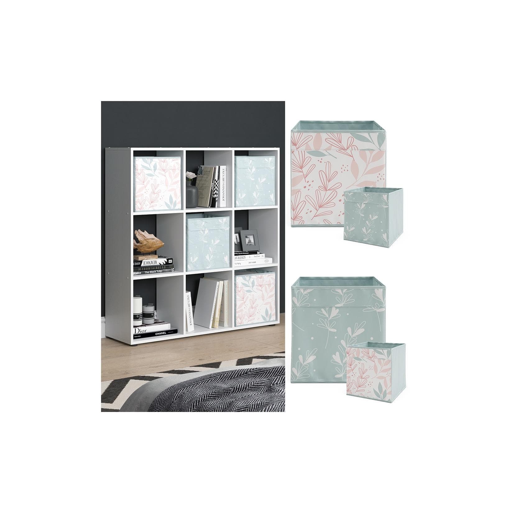 Vicco Raumteiler Nove Weiß 9 Fächer Modernes Standregal