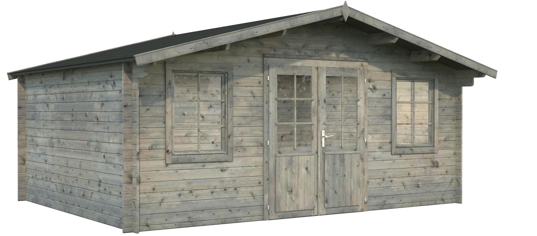 Gartenhaus PALMAKO "Klara" Grau Massivholz 17 qm