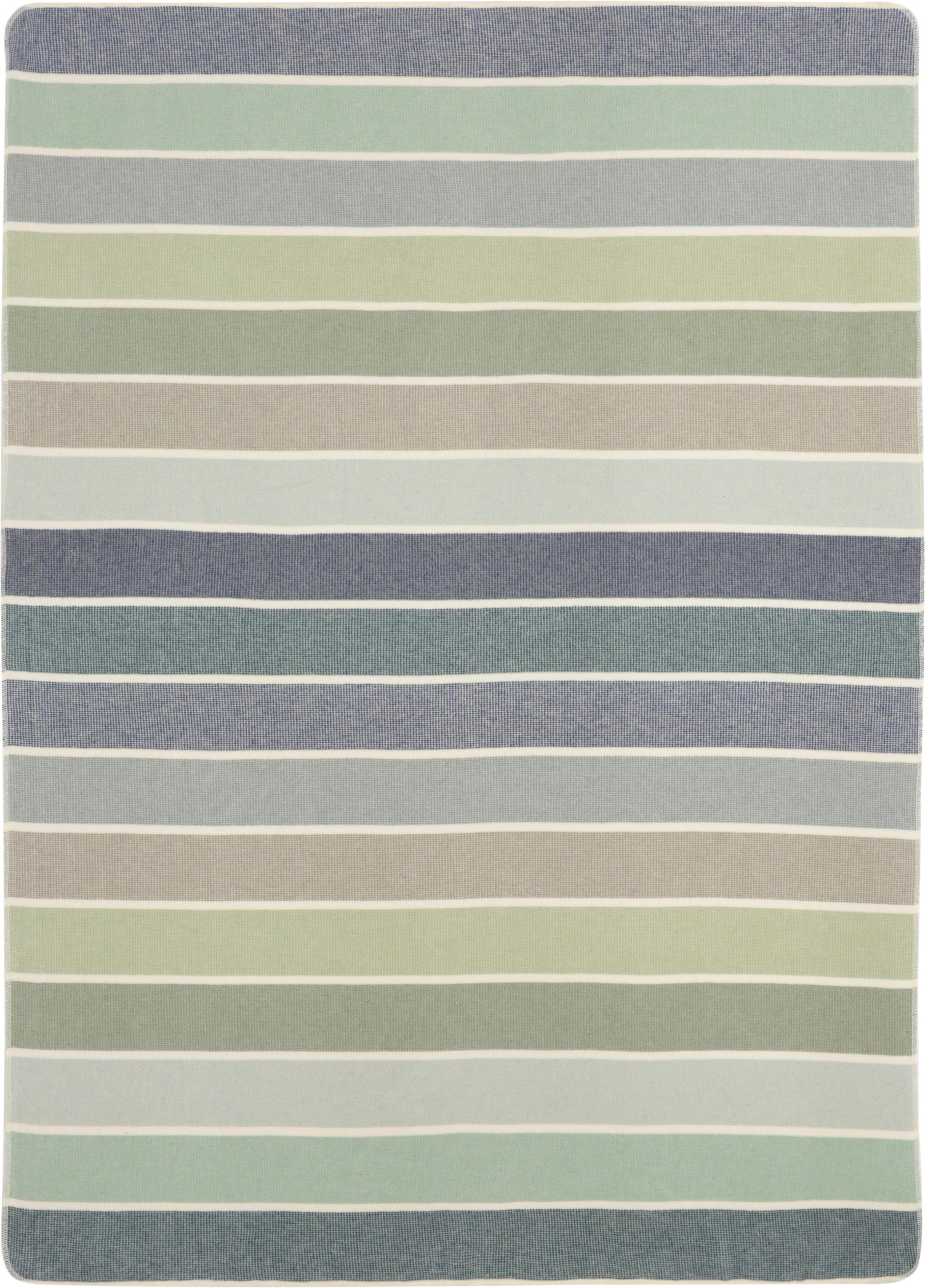 Biederlack Wohndecke Cotton Lines Grau Baumwolle Overlocksaum
