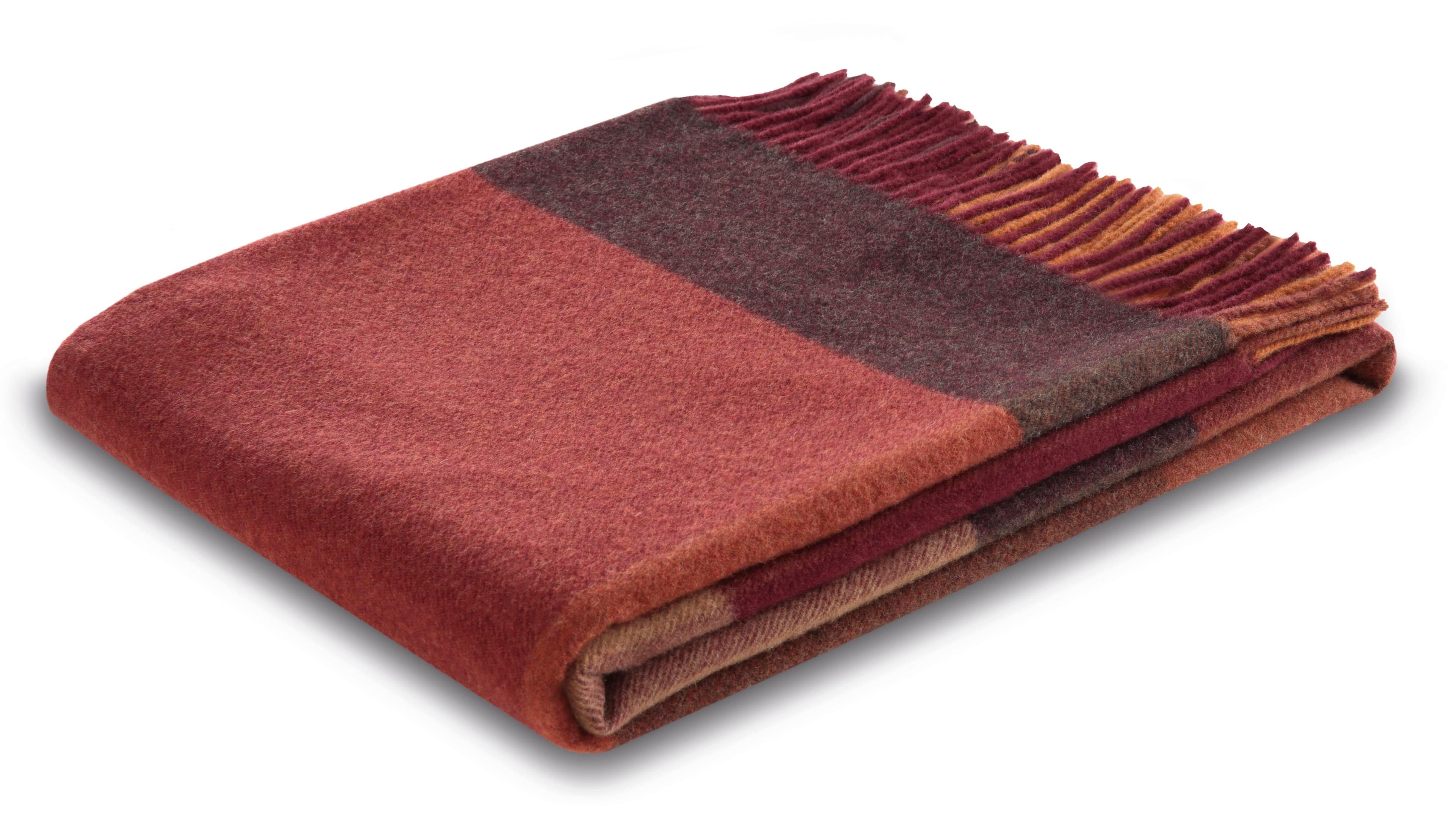 BIEDERLACK Plaid Soft Impression Rubin Wolle Kaschmir Karodesign