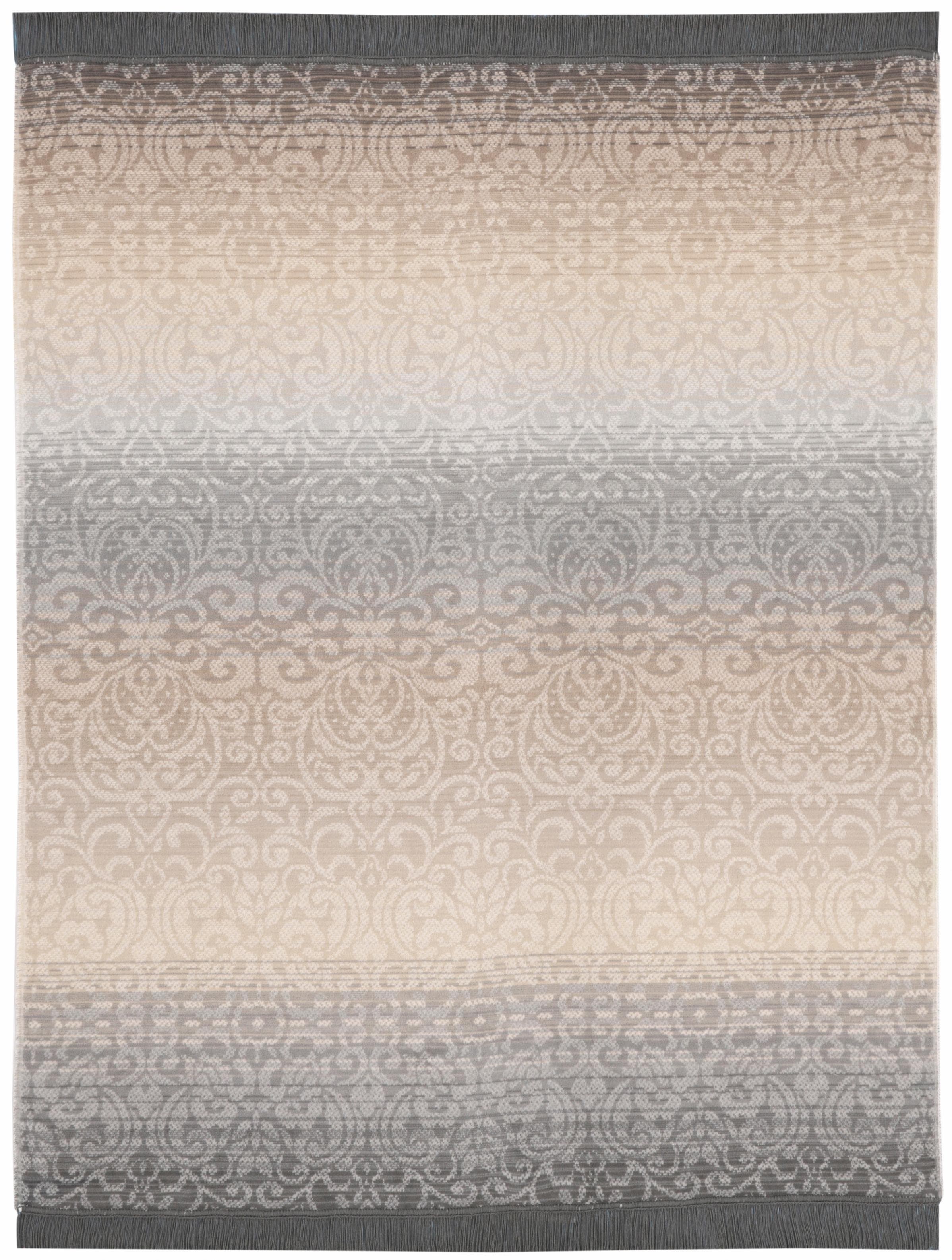 BIEDERLACK Wohndecke Ornament Grau Baumwolle Polyacryl Polyester