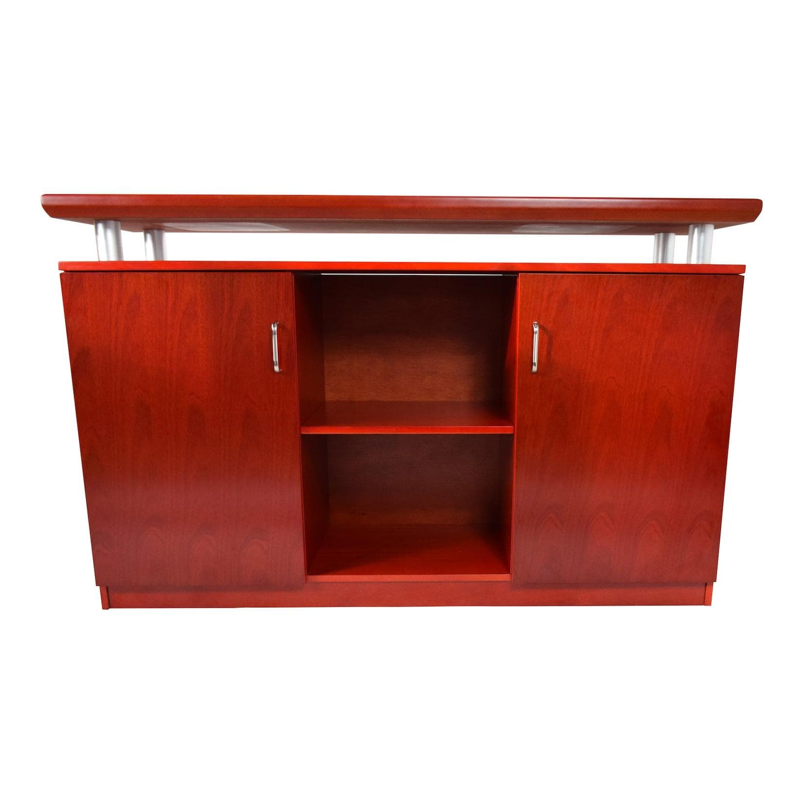 Jet-Line Aktenschrank Orly Kirschbaum MDF Echtholzfurnier Edelstahl