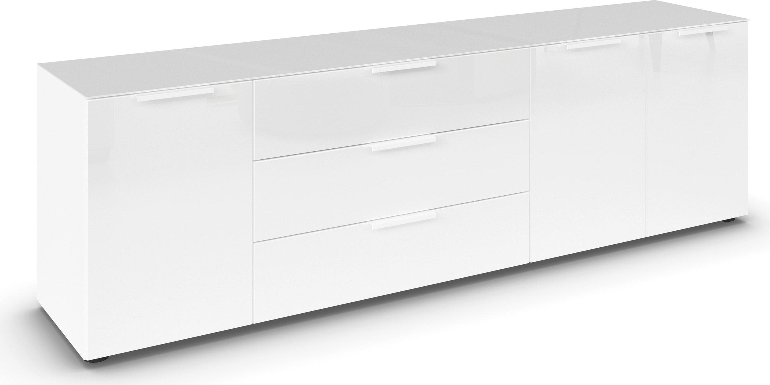 RAUCH Kombikommode FLIPP Alpinweiß mit Glasfront