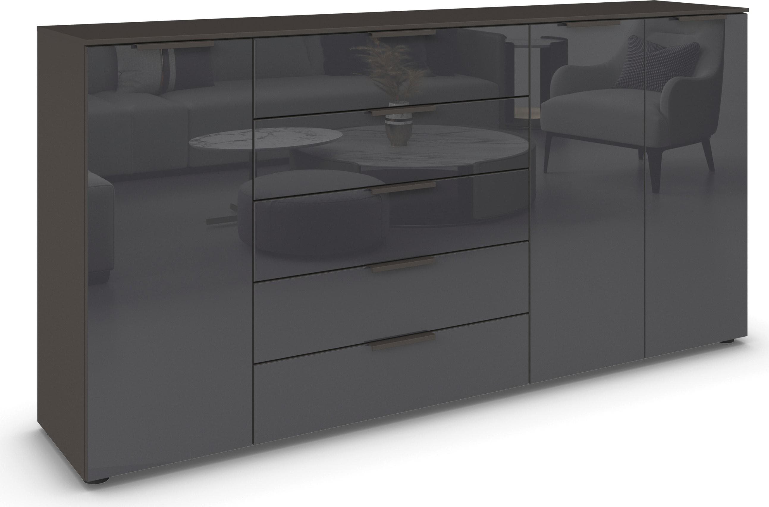 Rauch Kombikommode Flipp Kommode Sideboard Grau Soft-Close