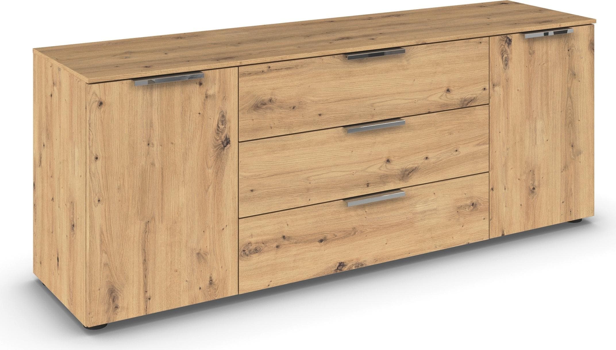 rauch Schubkastenkommode Flipp Kommode Sideboard Wäscheschrank, 2-türig mit 3 Schubladen und Soft-Close-Funktion