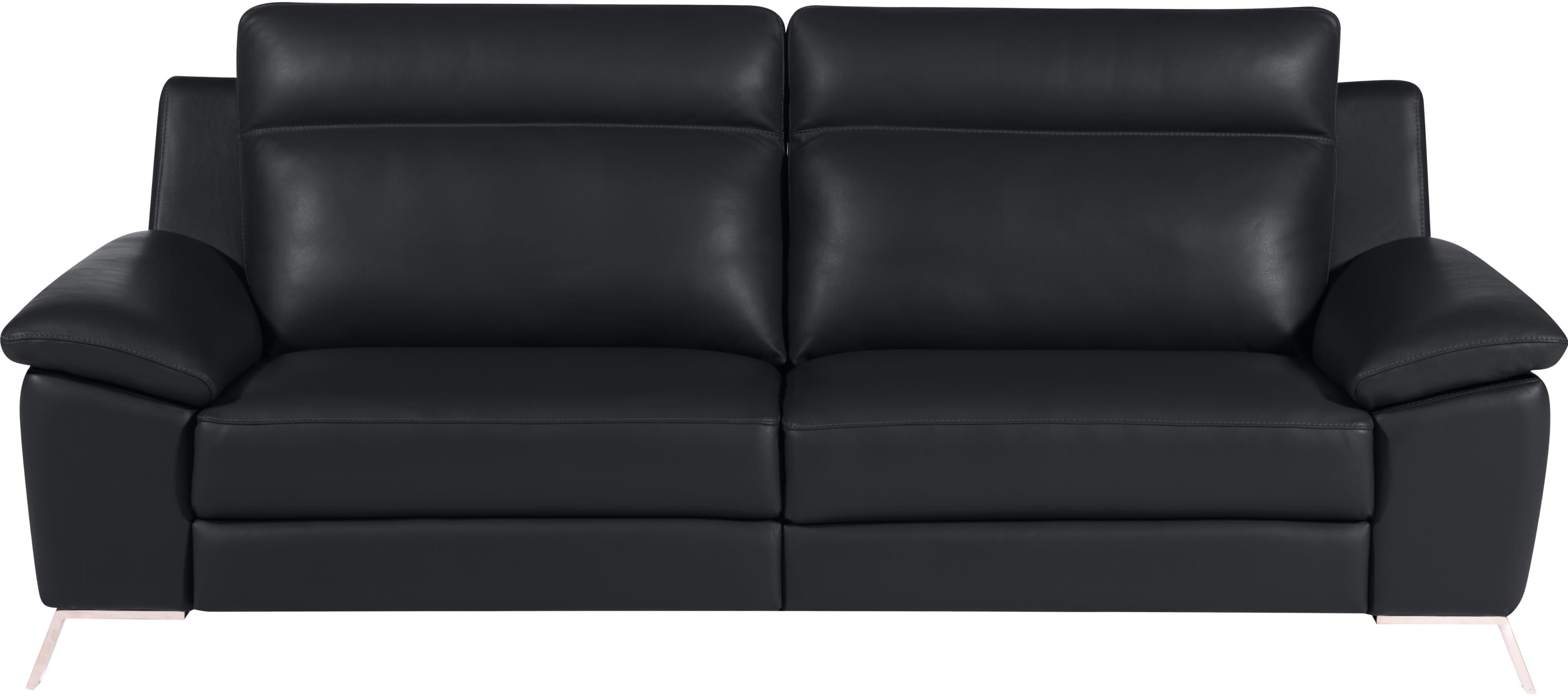 CALIA ITALIA Roby 3-Sitzer in Schwarz mit elektrischer Relaxfunktion