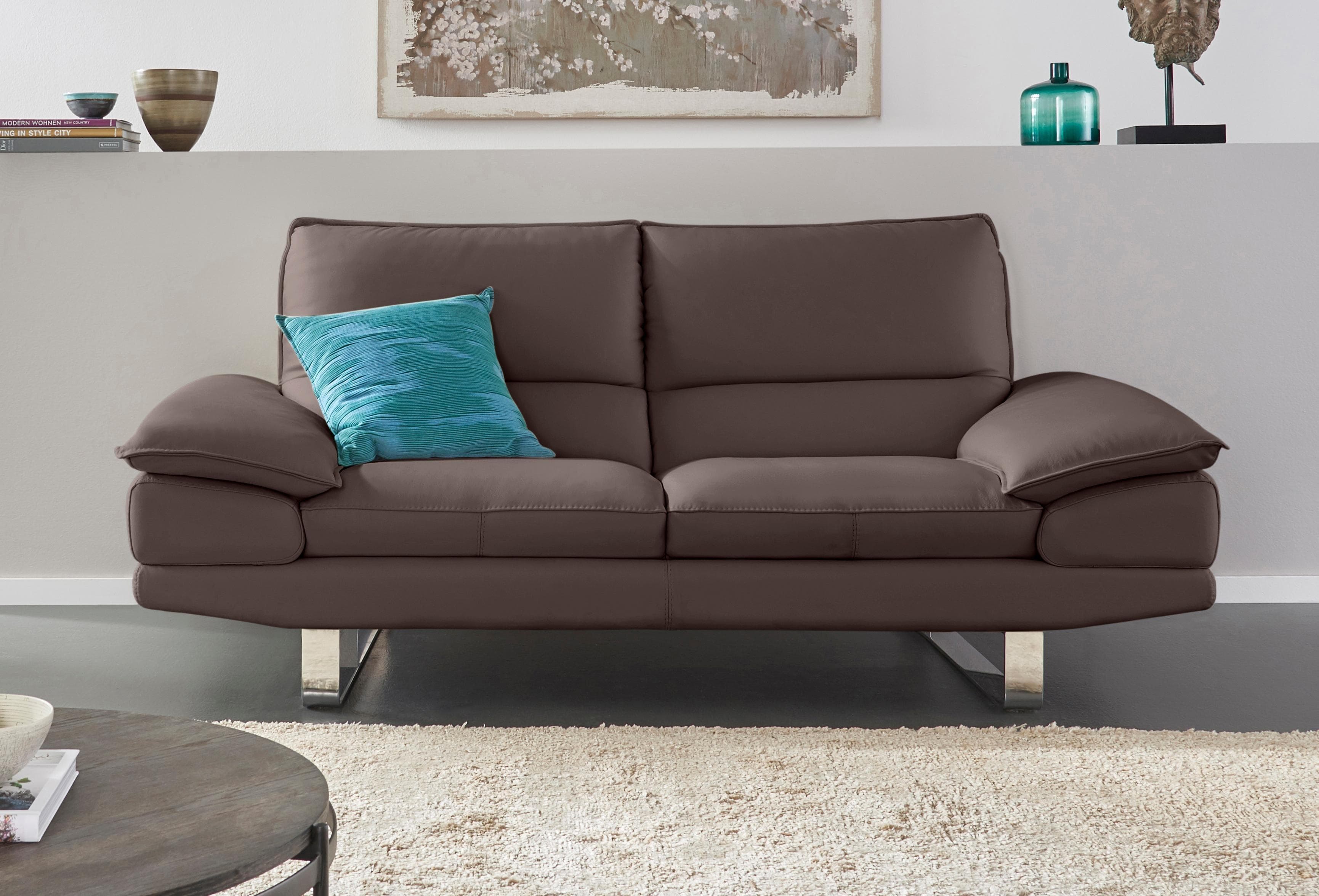 CALIA ITALIA 2,5-Sitzer Dave Ledersofa Espresso