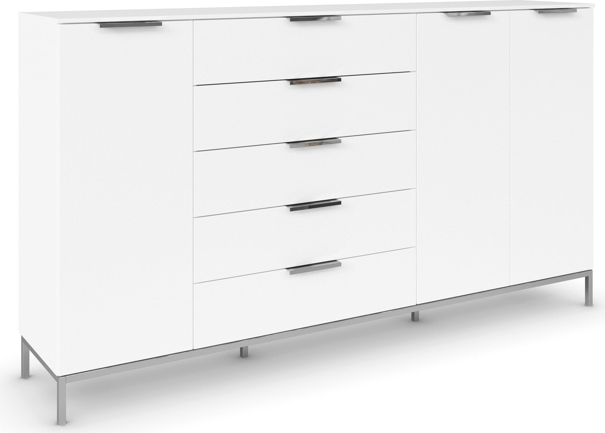 RAUCH Kombikommode FLIPP Weiß 3 Türen 5 Schubladen Soft-Close
