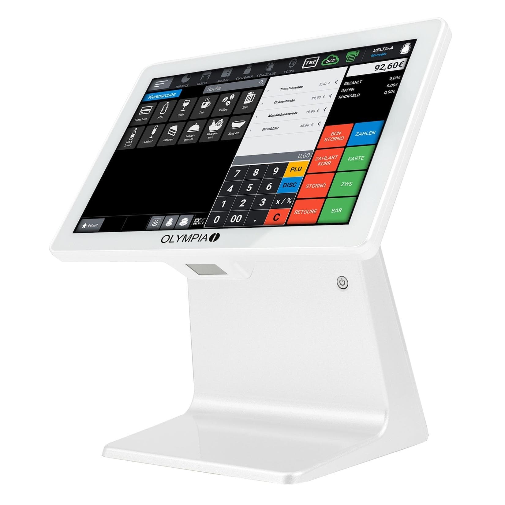 Olympia TS10 Allrounder Touch Scan Kasse weiß