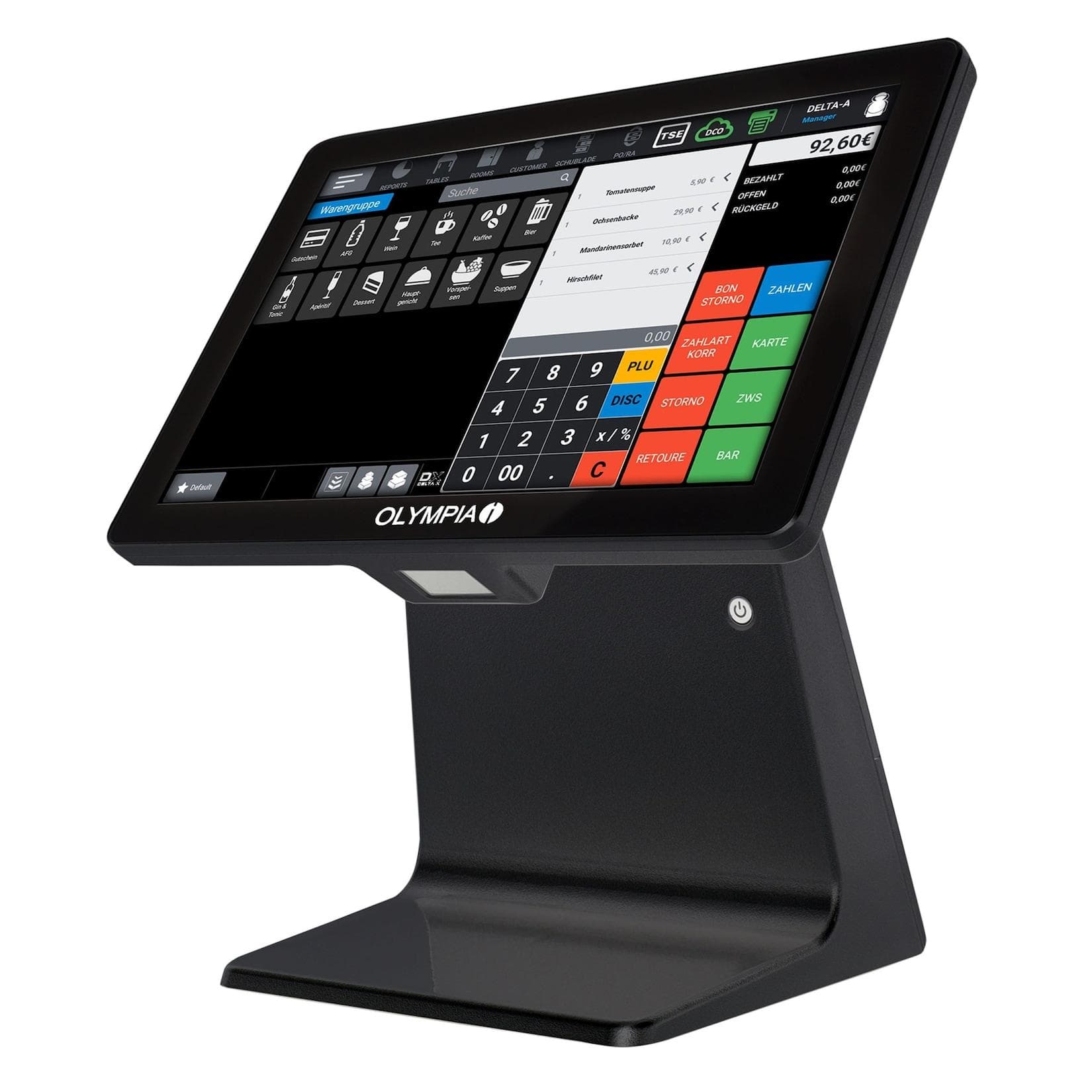 Olympia TS10 Allrounder Touch Scan Kasse schwarz