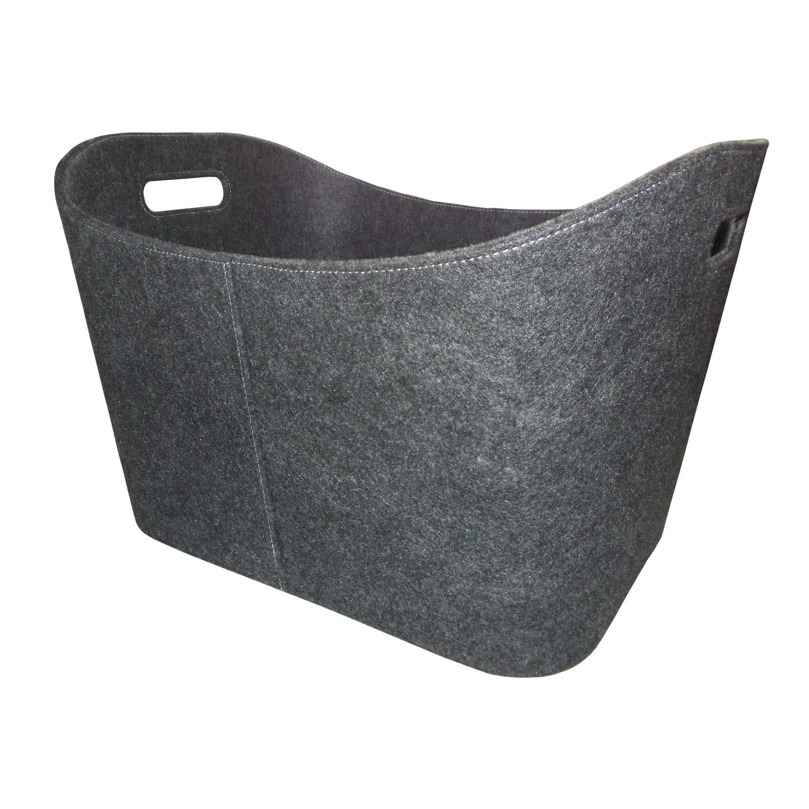 Metrox Kaminholzkorb: Vielseitiger Holz- und Allzweckkorb mit Grauem Filzbezug