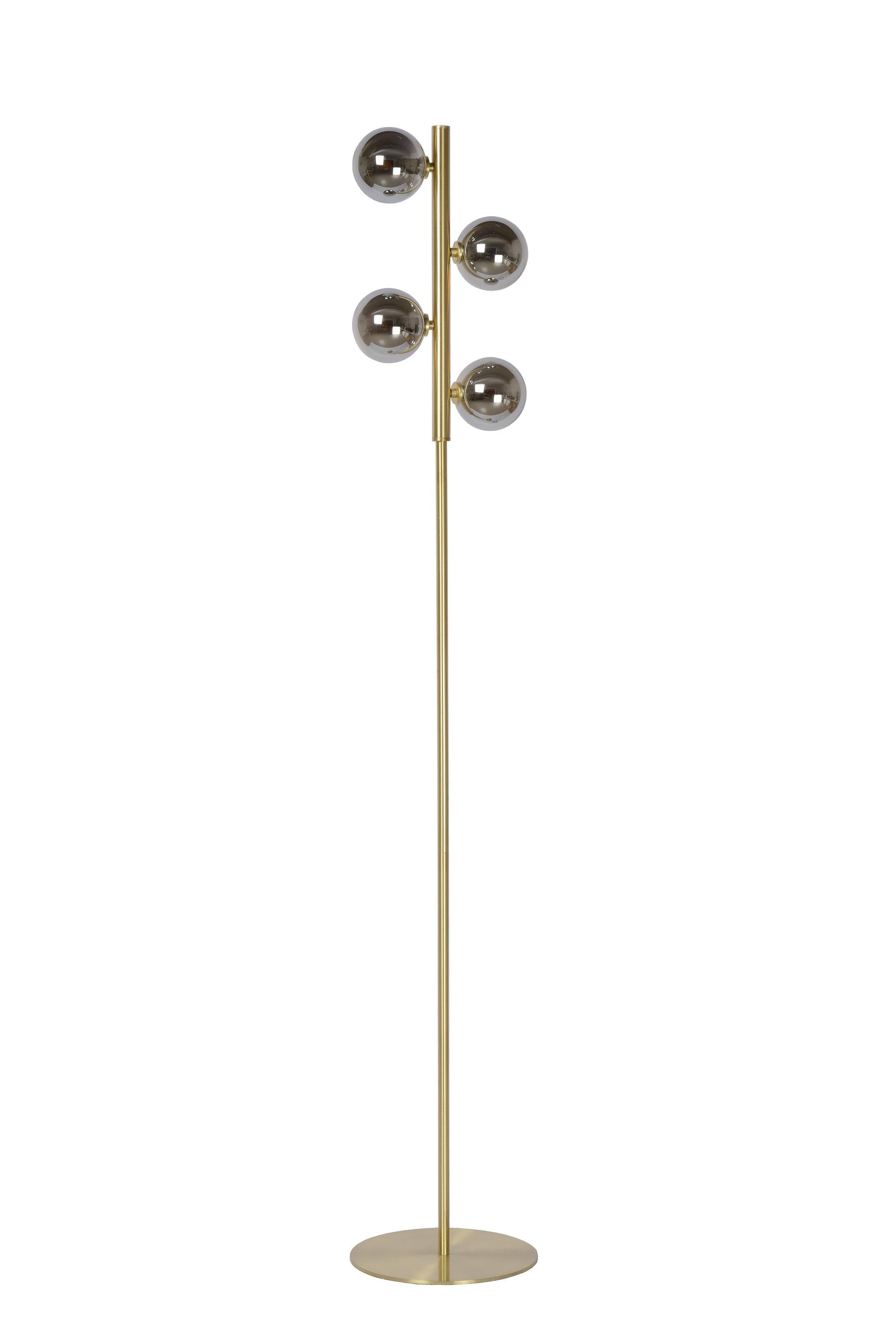 click-licht Stehlampe Tycho Gold-matt - Design aus Glas und Stahl