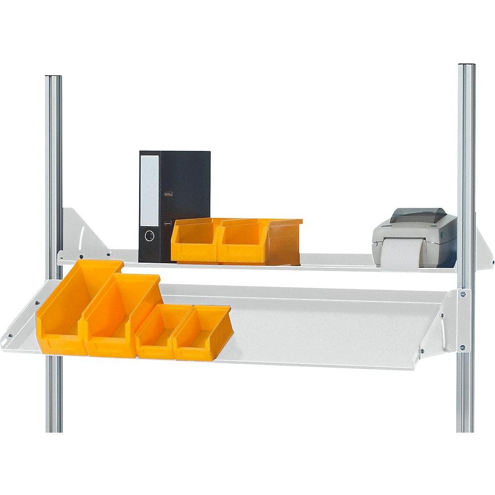 Rau Metallablage neigbar EE 1250x300x160mm Grau
