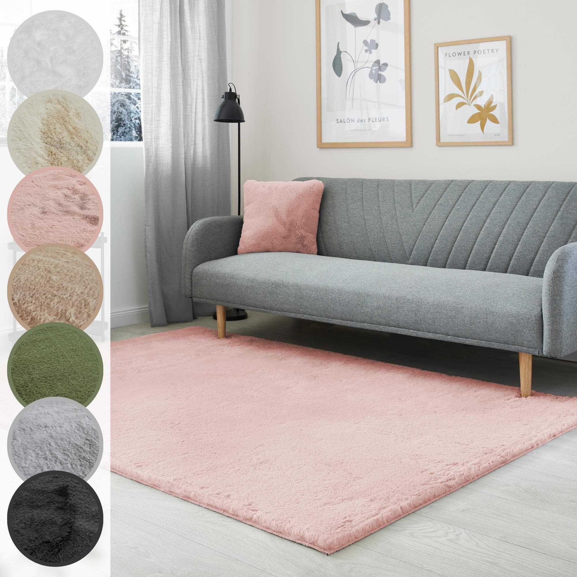 LUXOR living Fellteppich Novara Rosa Hochflor