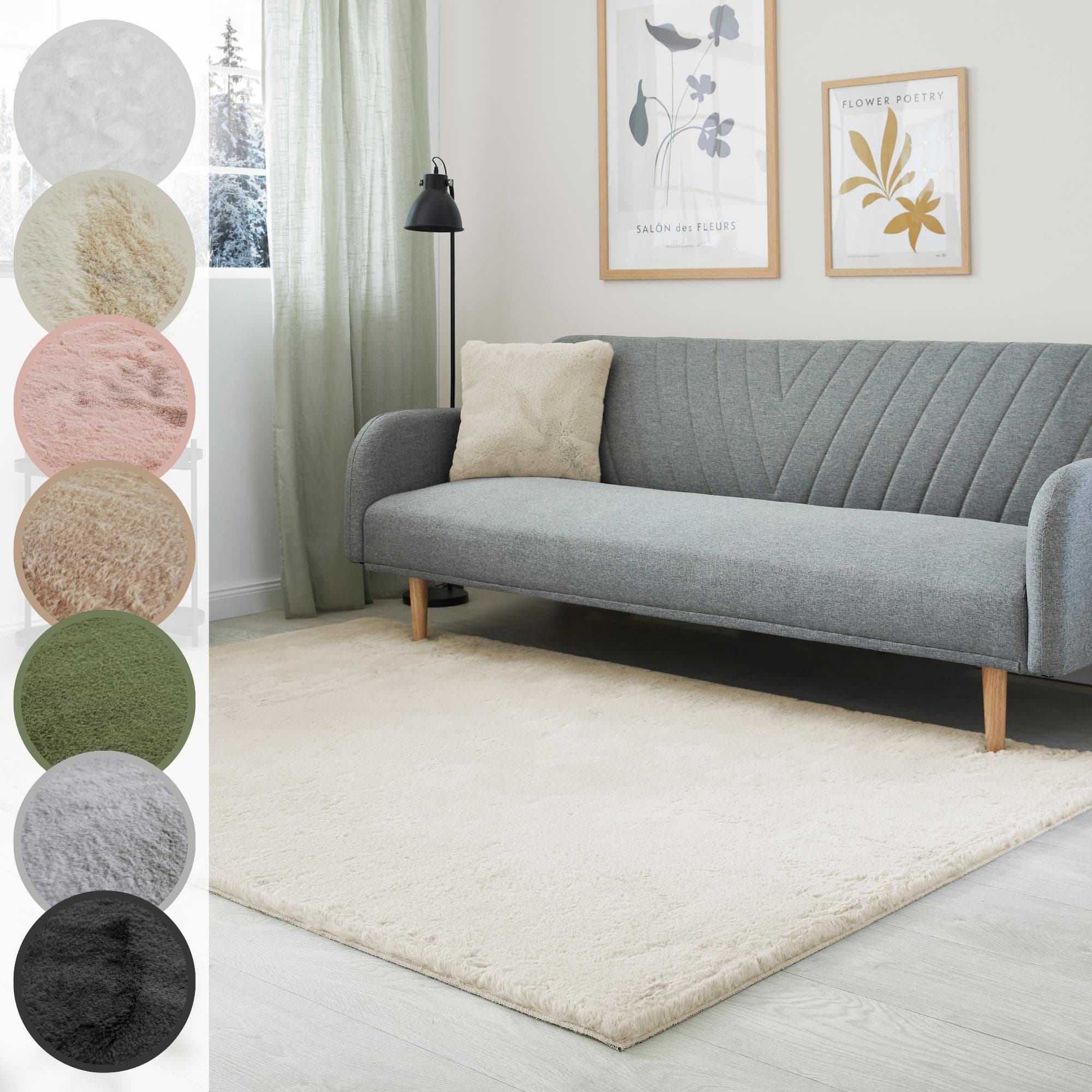 LUXOR living Fellteppich Novara Creme Hochflor