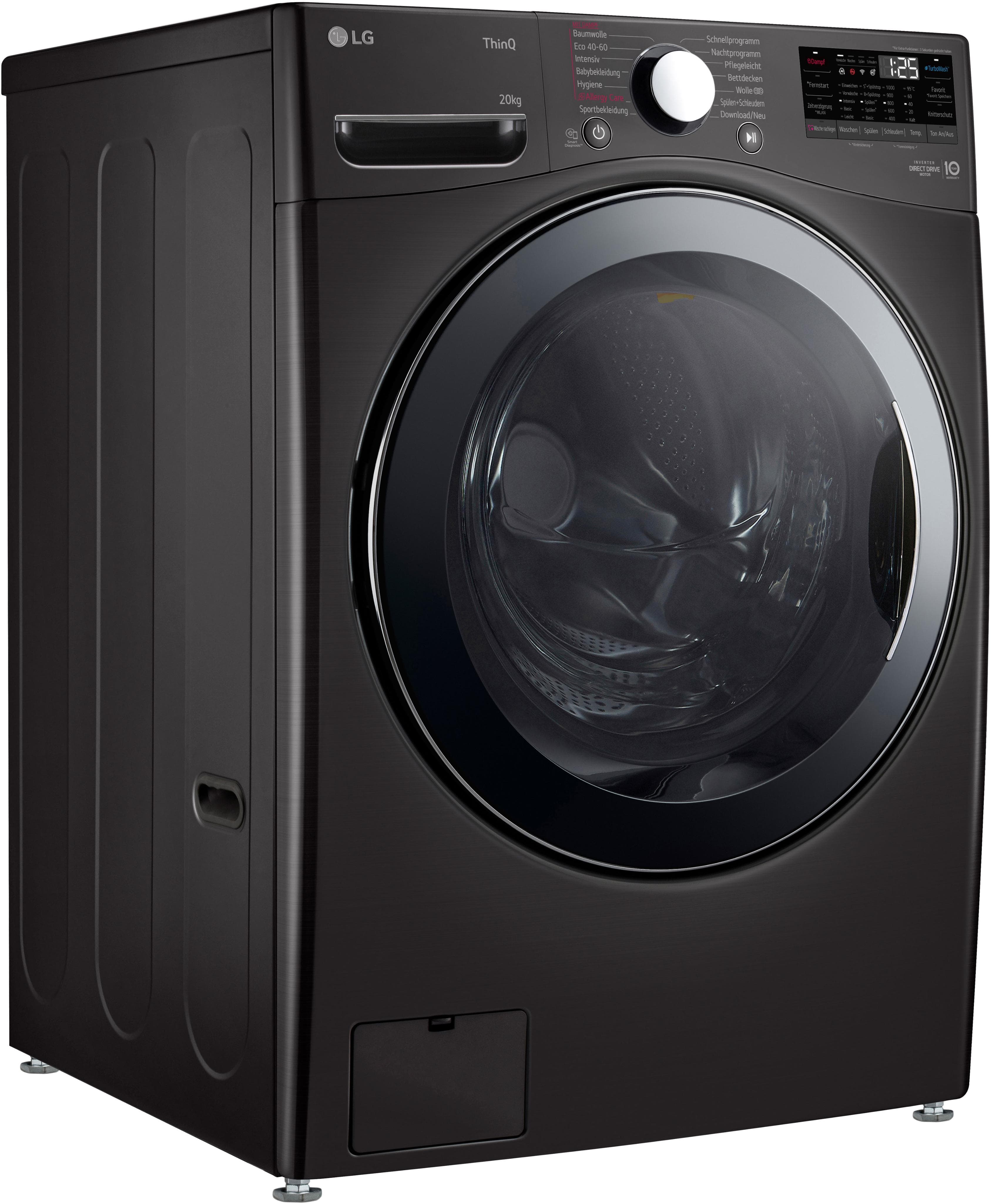 LG Waschmaschine F0WVT202B Inverter Direct Drive™ TurboWash™ 360° Schwarz
