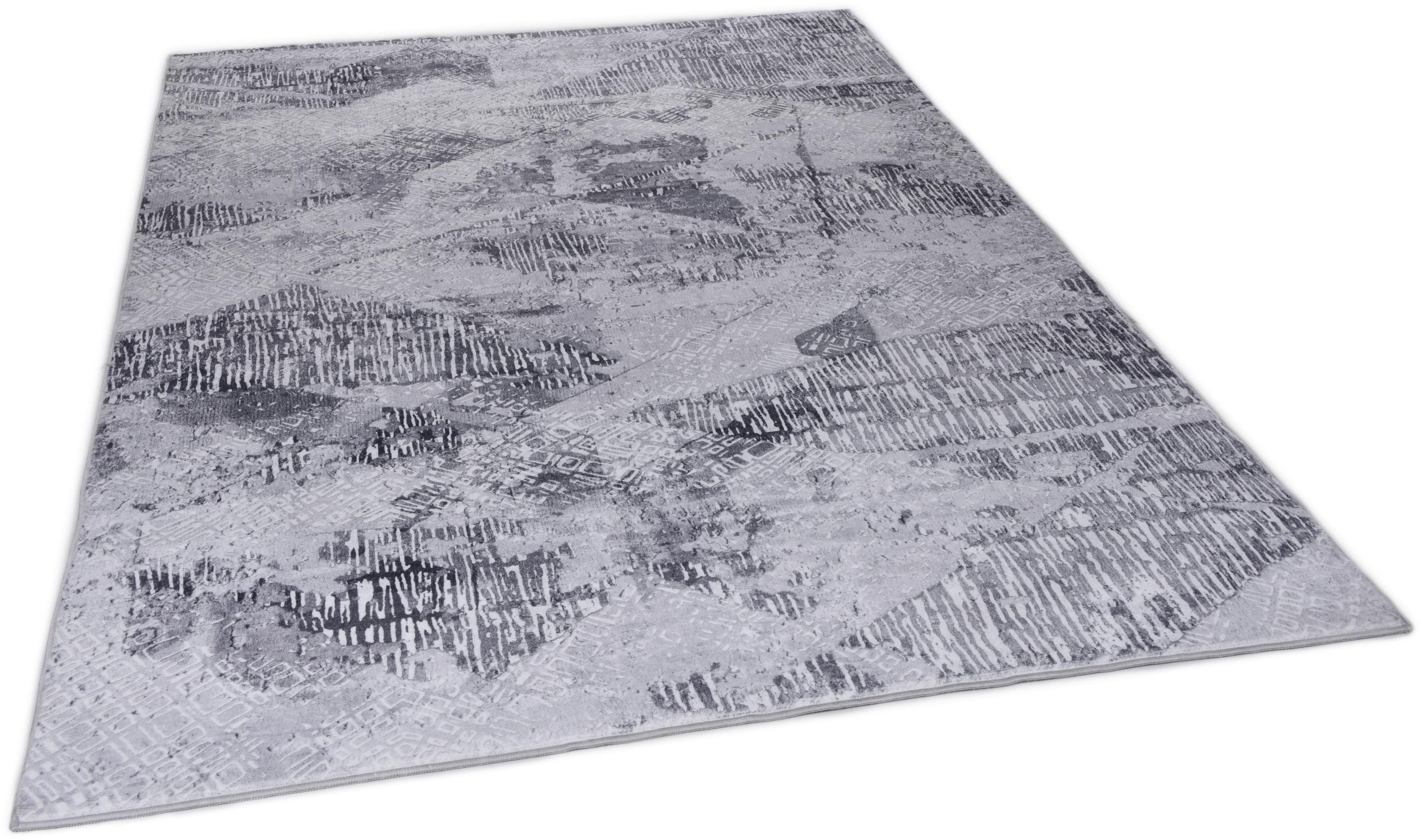 Gino Falcone Teppich Rachele Kurzflor Modernes Design Grau