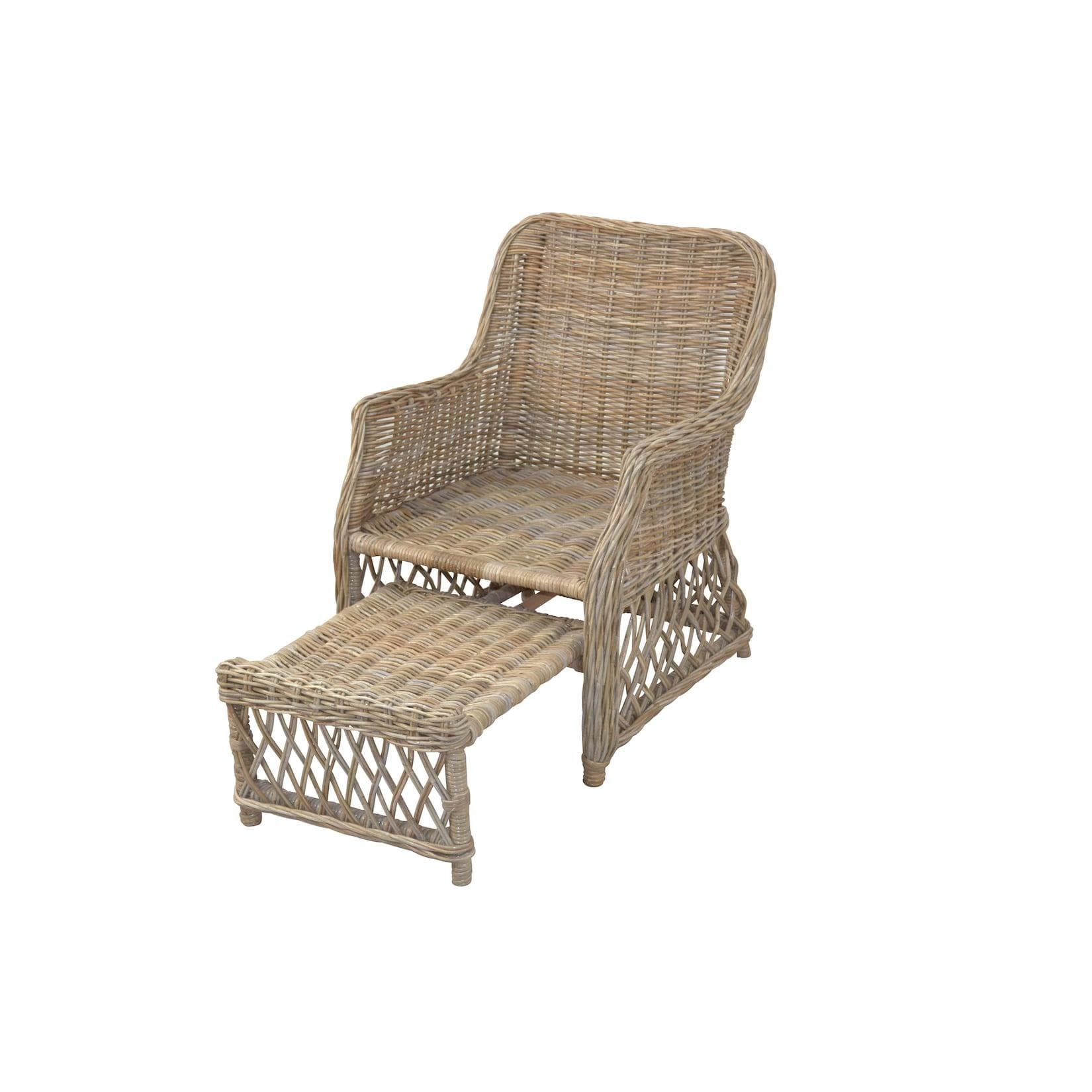 Rattanstuhl HOME AFFAIRE Grau Rattan