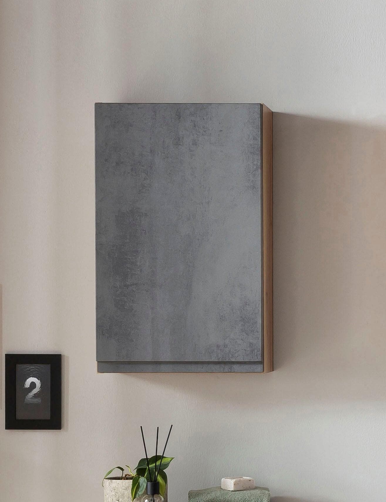 welltime Hängeschrank Sölden: Platzsparender Badezimmerschrank aus Holzwerkstoff