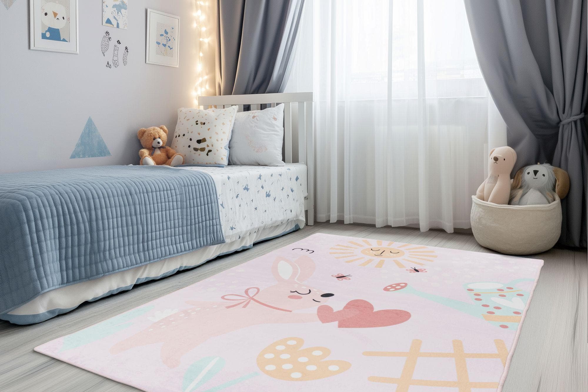 Obsession Magic Kids Kinderteppich Rosa Hasen Motiv
