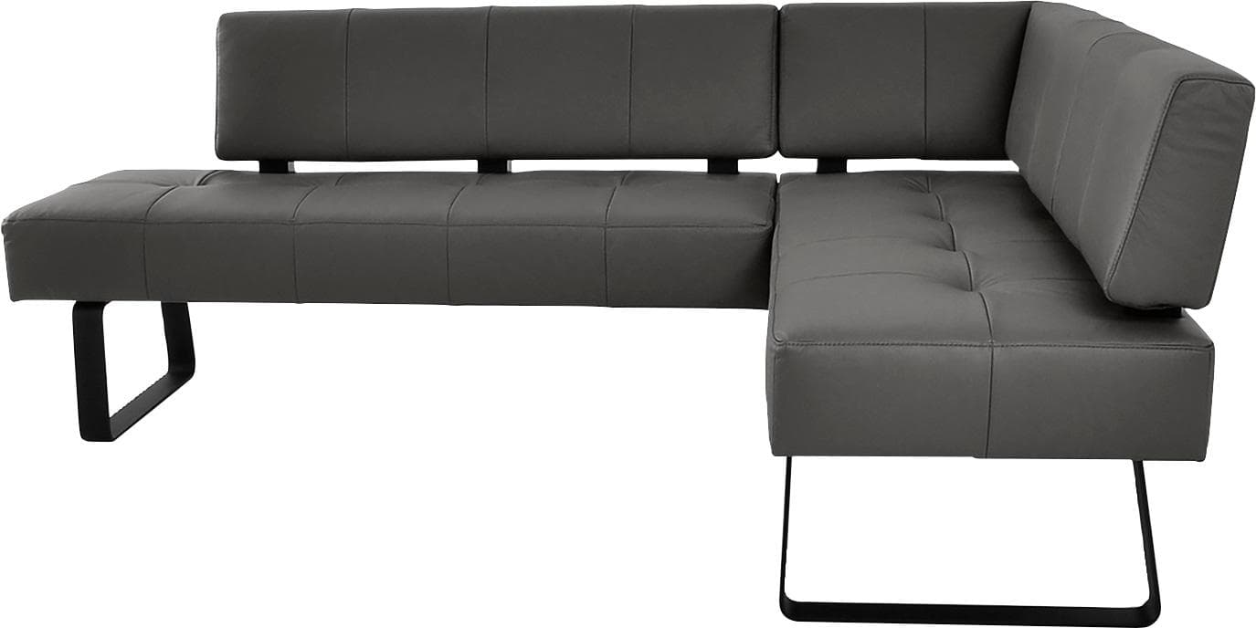 K+W Spider II Eckbank Leder Mocca Schwarz Sandwichbauweise