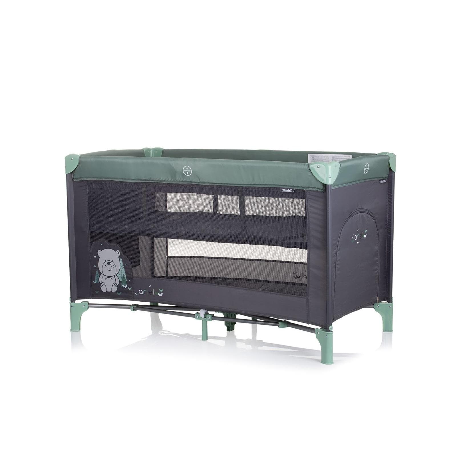 Praktisches Reisebett mit 2 Ebenen und Seiteneingang