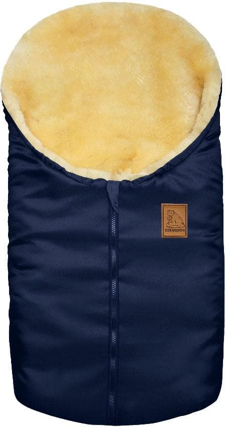 Fußsack HEITMANN FELLE Eisbärchen Lammfell marine