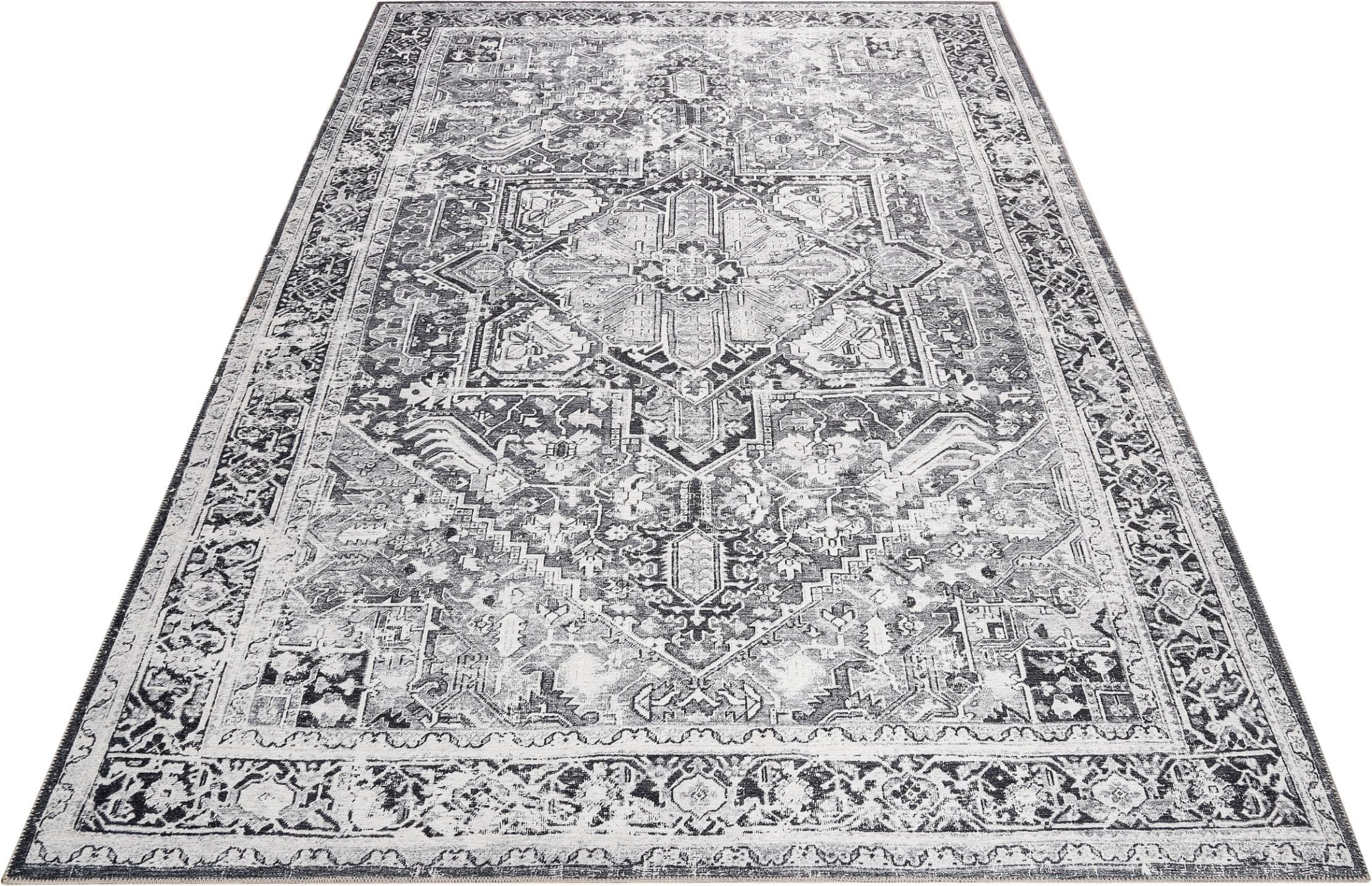 WECON HOME Teppich Seelace Grau Vintage Design