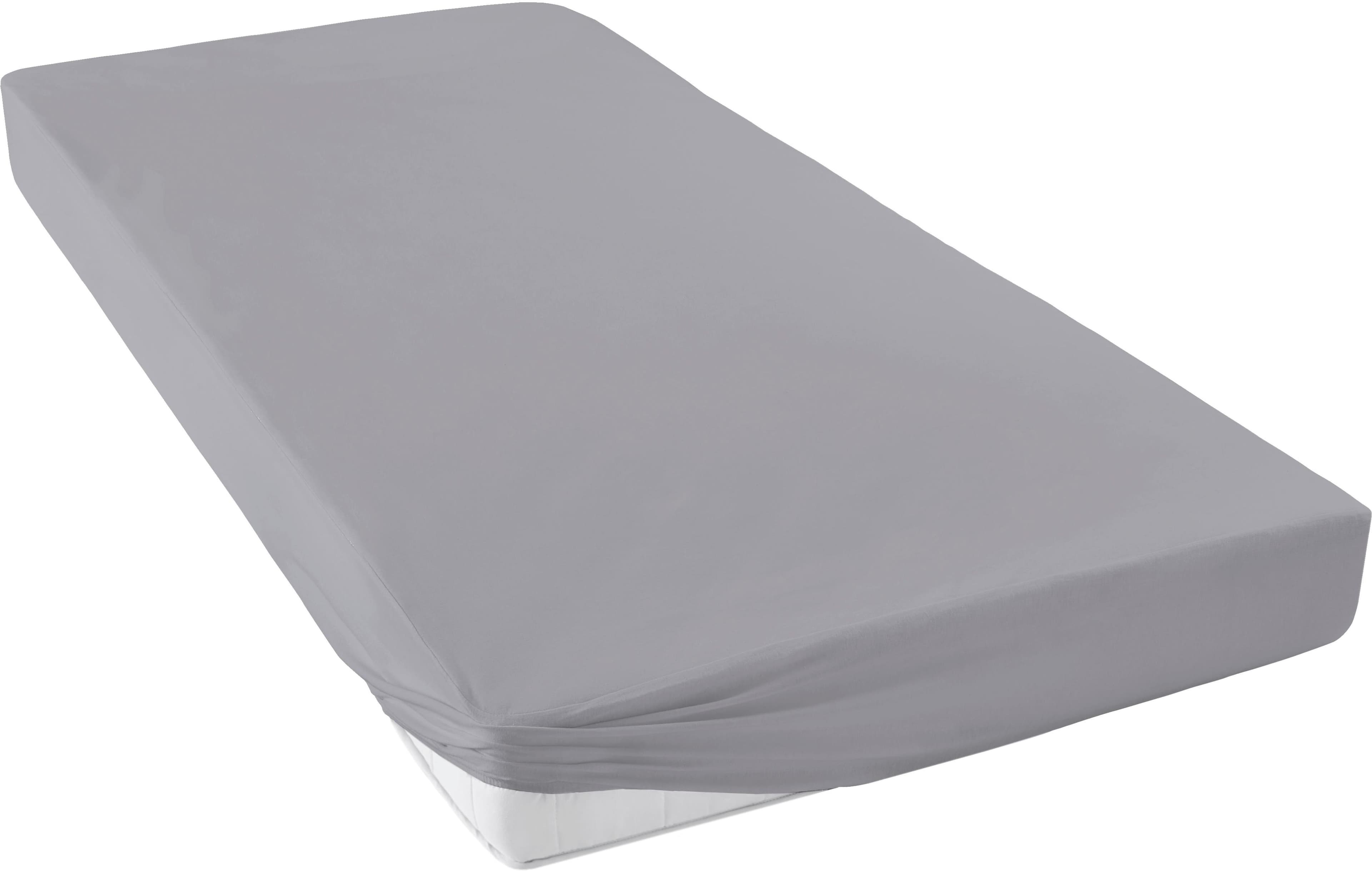 Primera Spannbettlaken Max Grau Jersey Wasserdicht
