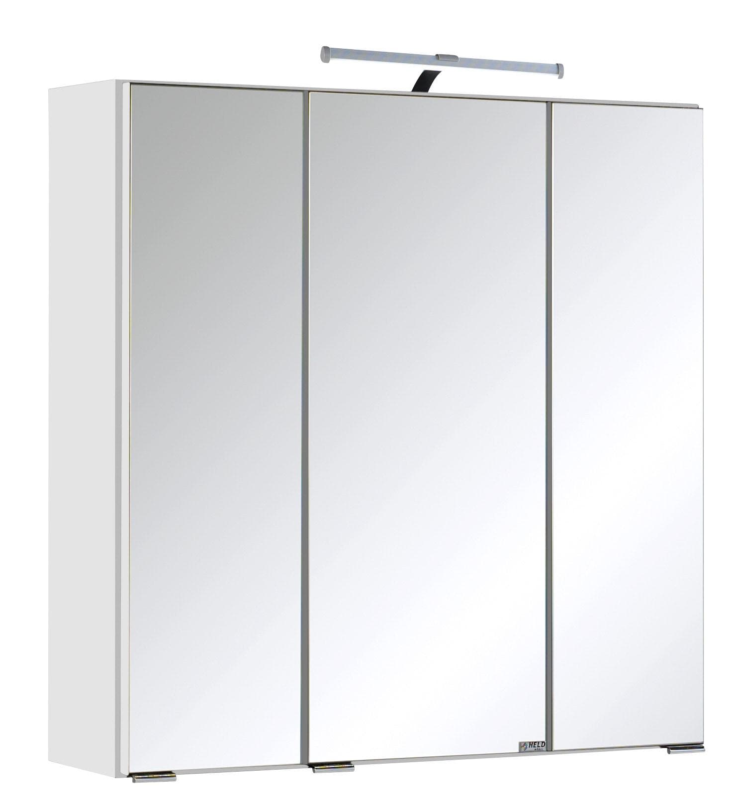 WELLTIME Spiegelschrank Cardiff Weiß mit LED und Steckdose