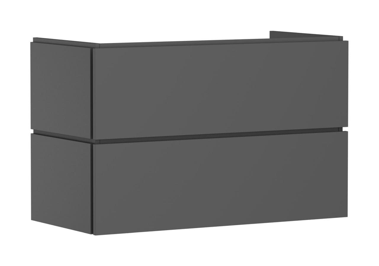 Hansgrohe Xilesa E Waschtischunterschrank 980x470mm 2 Schubkästen PushOpen Schiefergrau