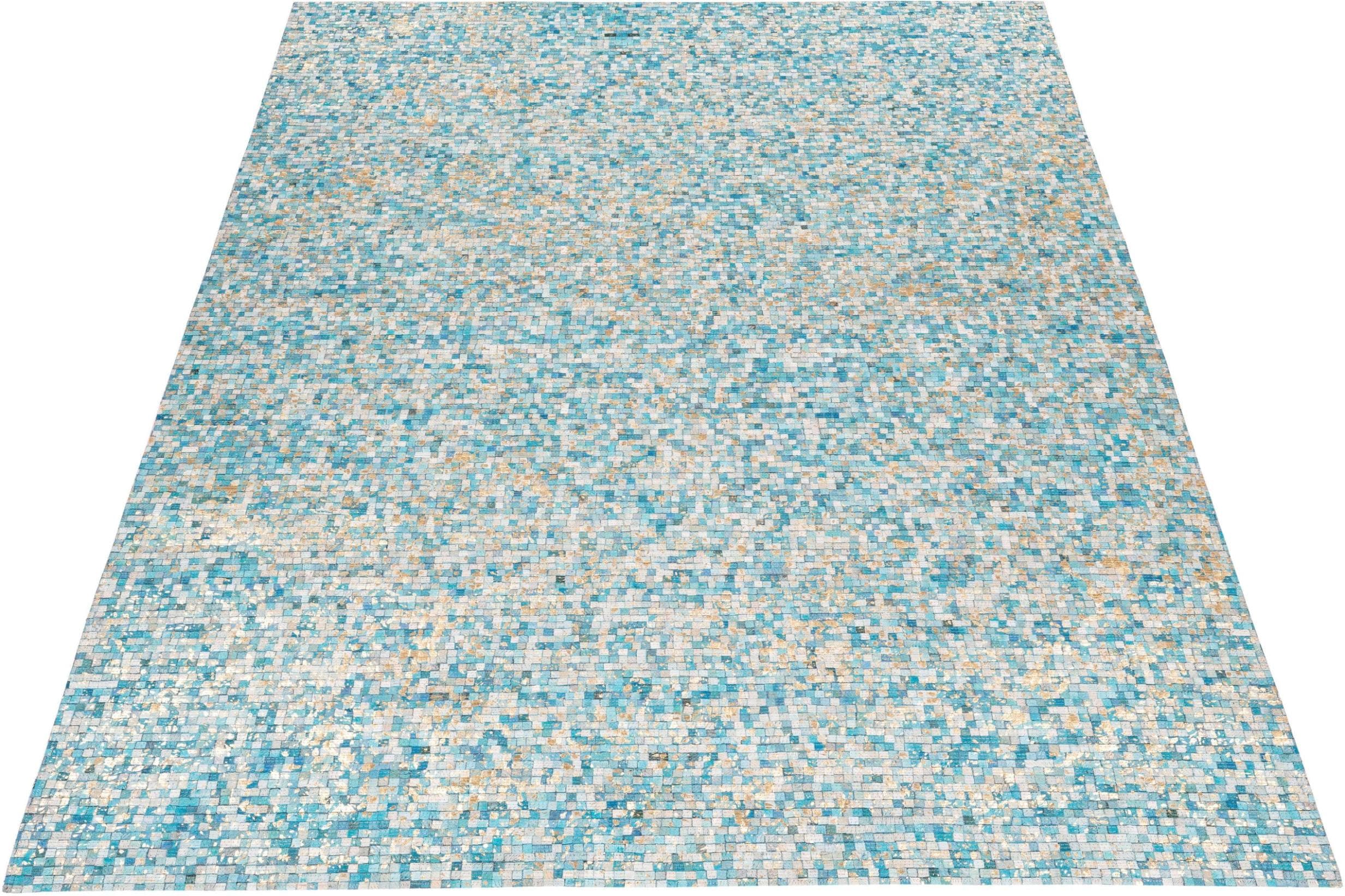 INOSIGN Lederteppich Ella: Handgefertigter Design-Teppich fürs Wohnzimmer