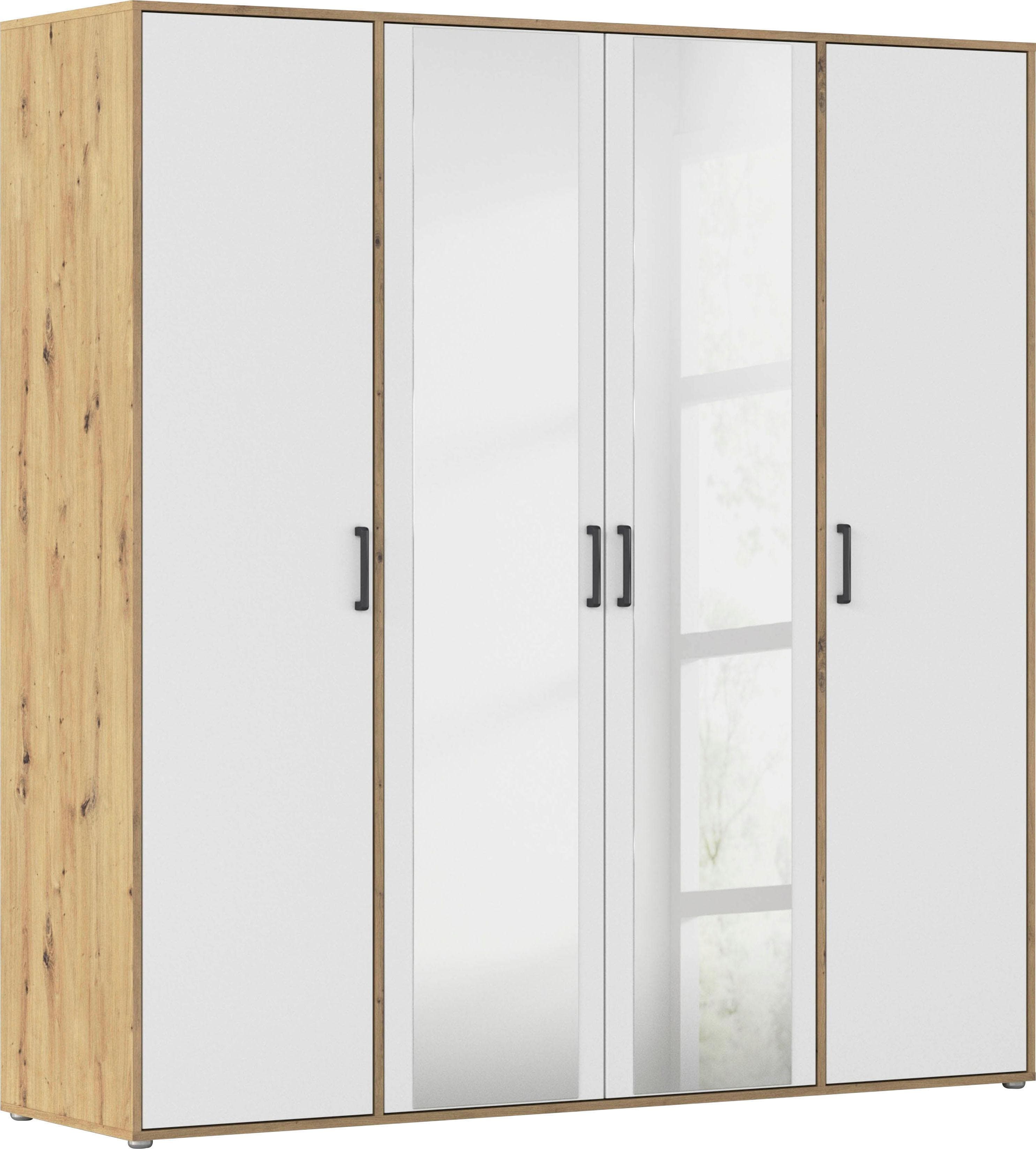 Rauch Drehtürenschrank VOYAGER Weiß Eiche Artisan Premium