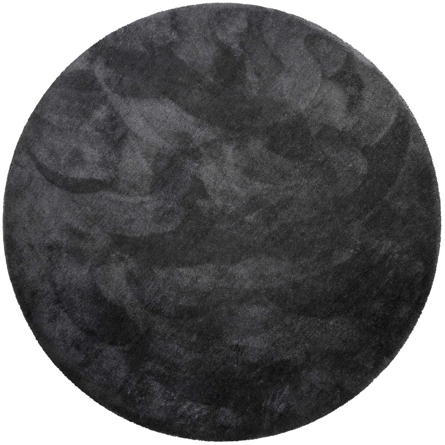 HOMIE LIVING Teppich Pisa Grau Uni Hochflor 120cm