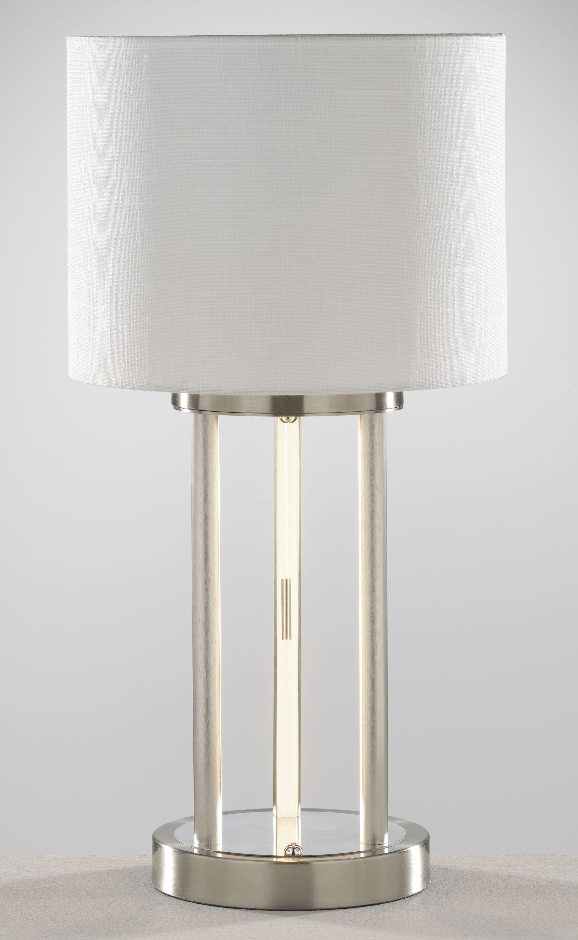 casa NOVA Tischleuchte DOMI Silber Warmweiß